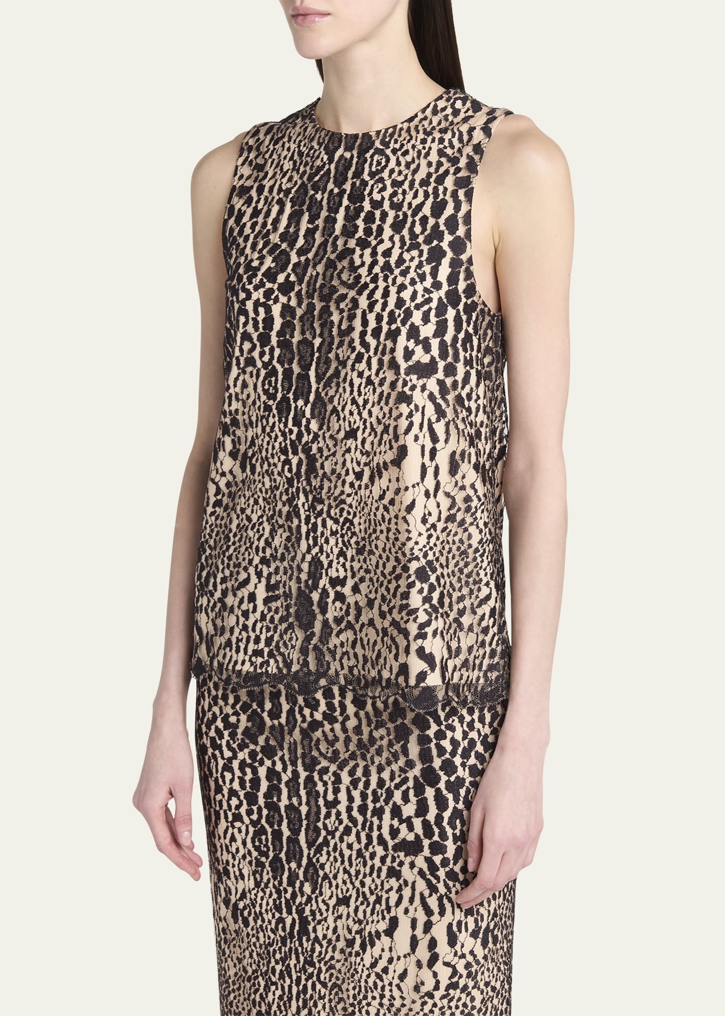 Leopard Lace Sleeveless Top - 4
