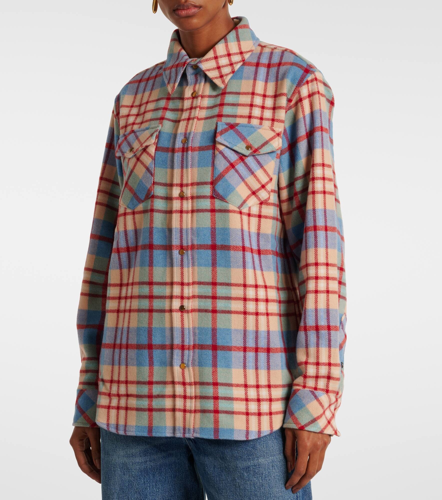 Al’s Run plaid cashmere shirt - 6