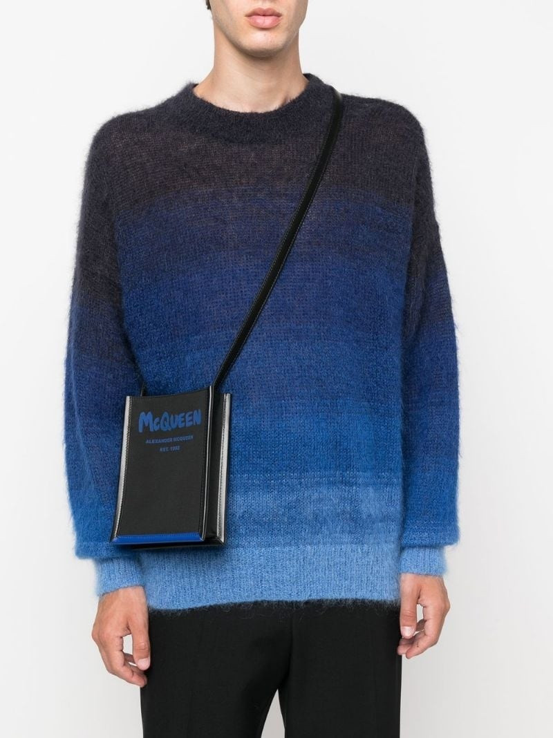 Alexander McQueen logo-print shoulder bag outlook