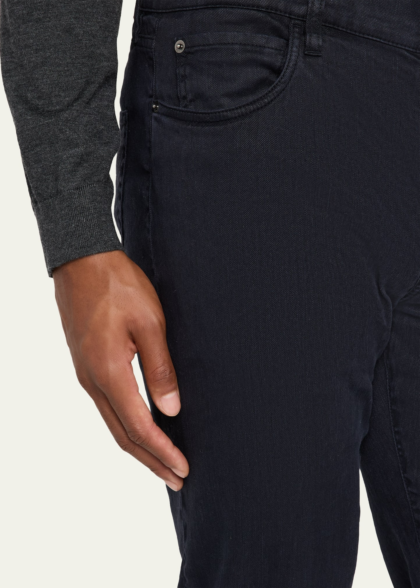 Men's Quarona Linen and Cotton Stretch Five-Pocket Pants - 5