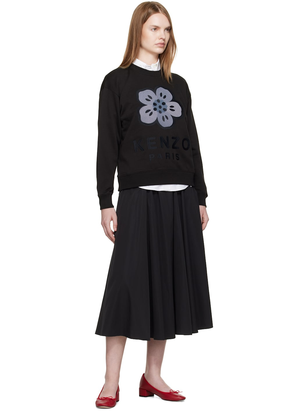 Black Kenzo Paris 'Boke Flower' Embroidered Sweatshirt - 4