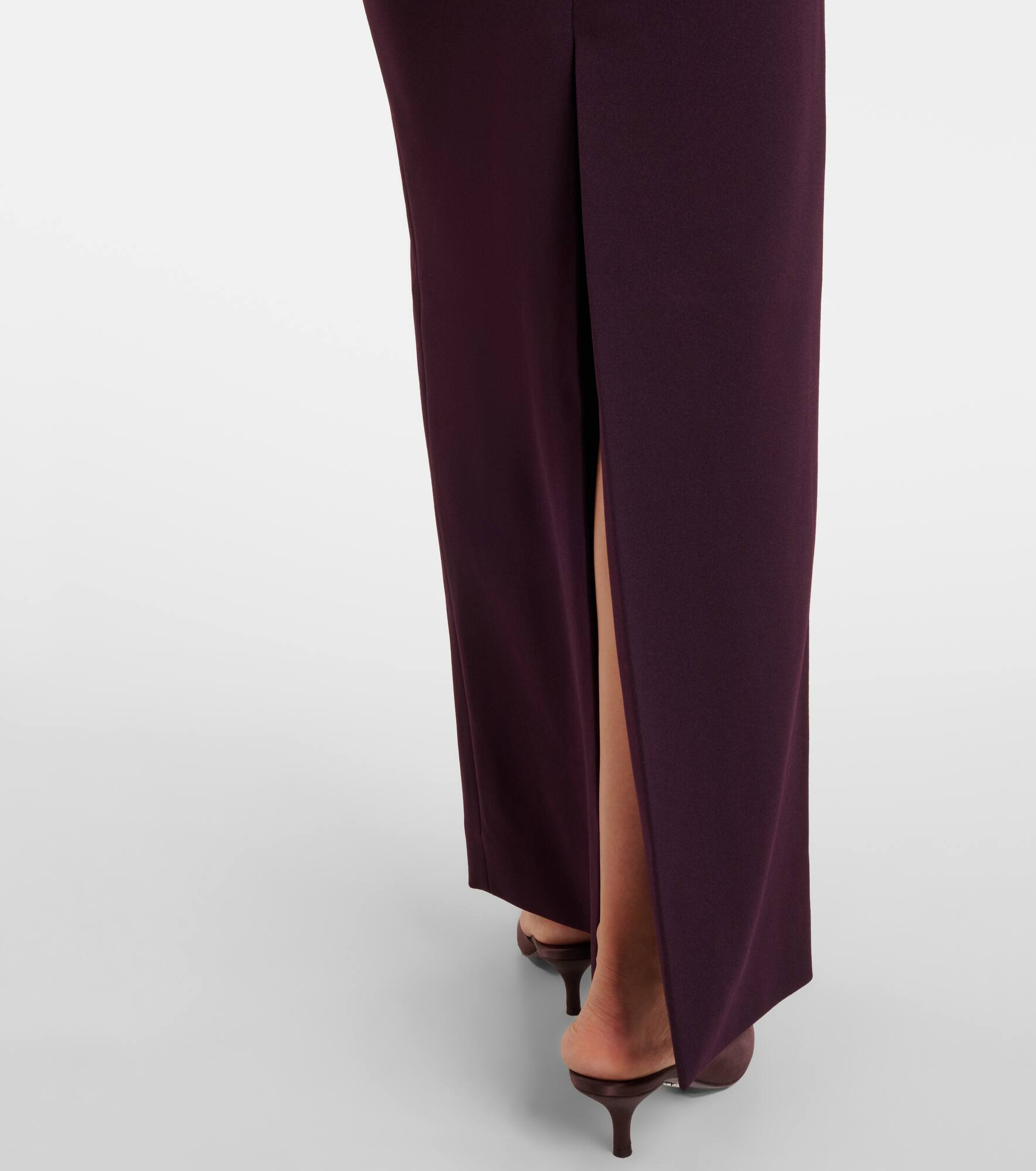 Viviana satin-trimmed gown - 6