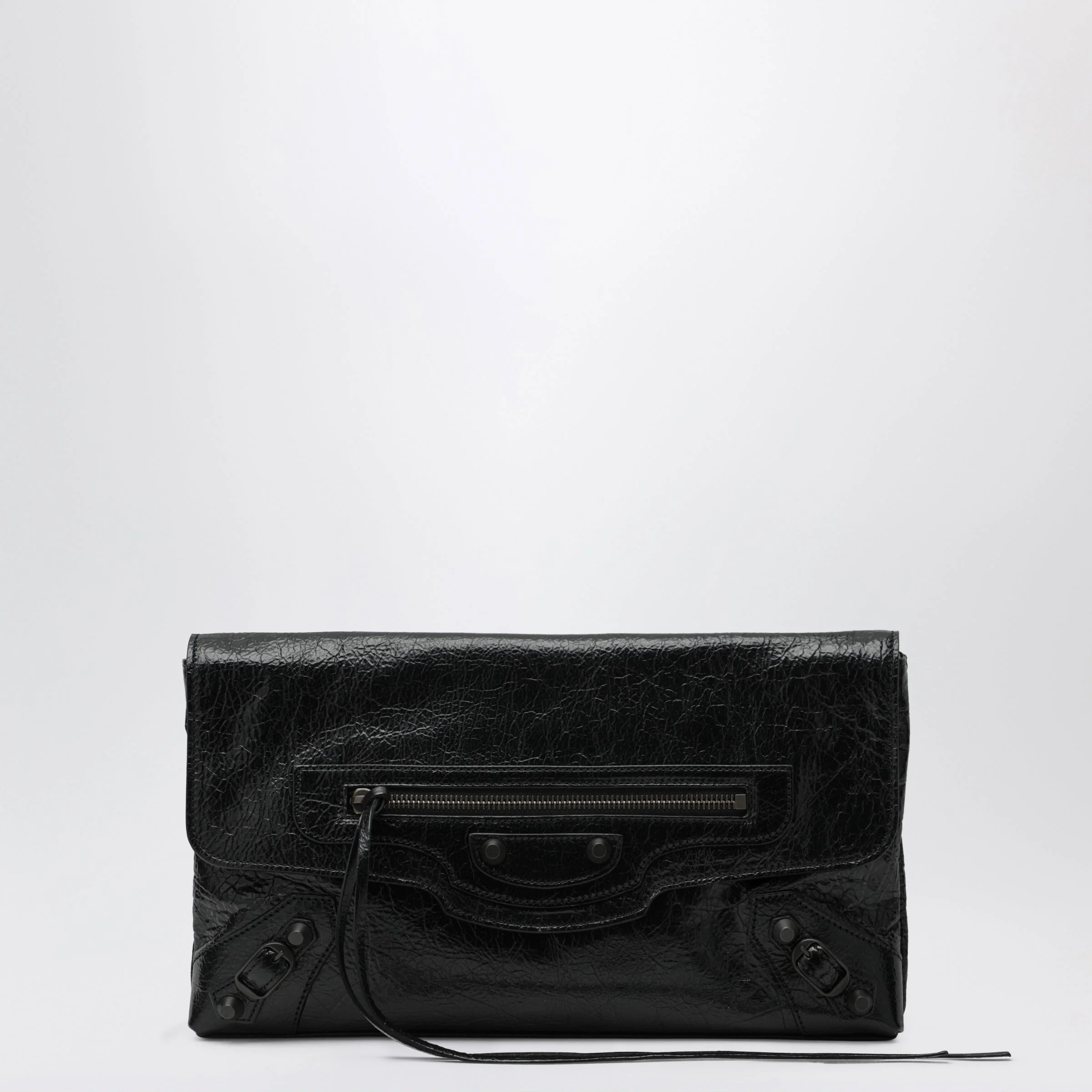 Clutch Le City in black Arena lambskin leather - 1