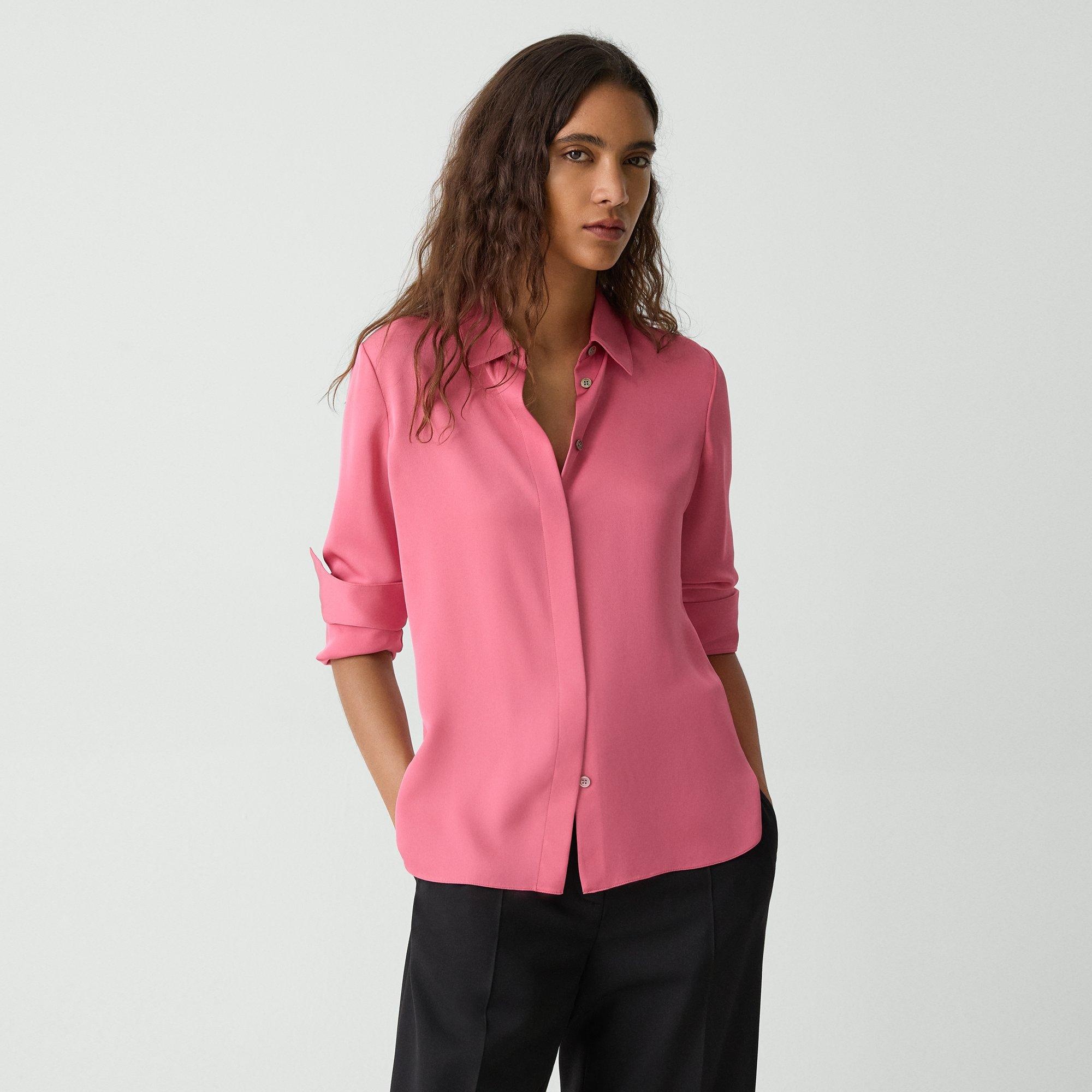 Fitted Shirt in Silk Georgette - 2