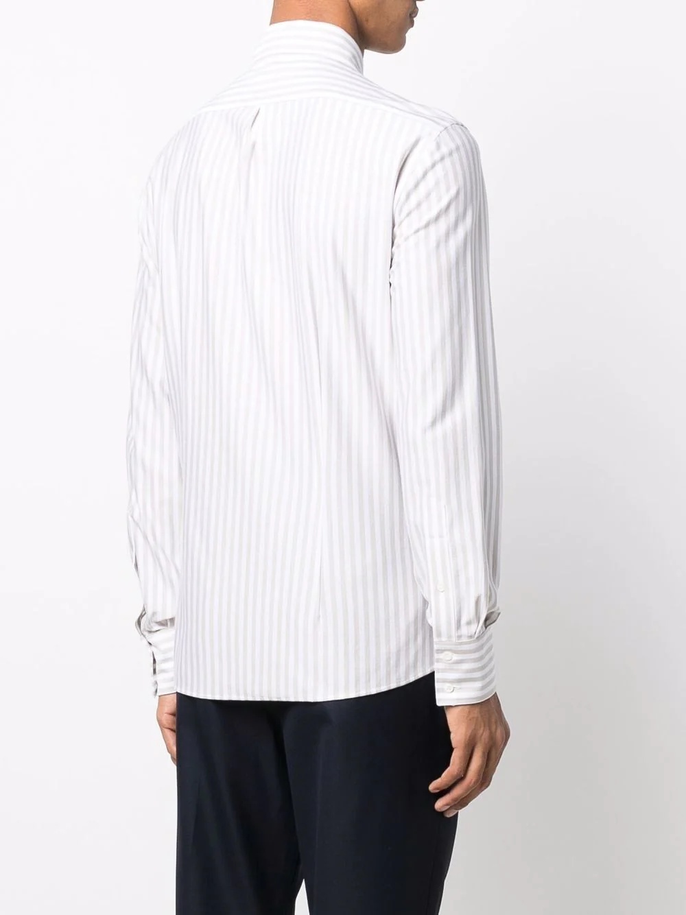 striped button-down shirt - 4