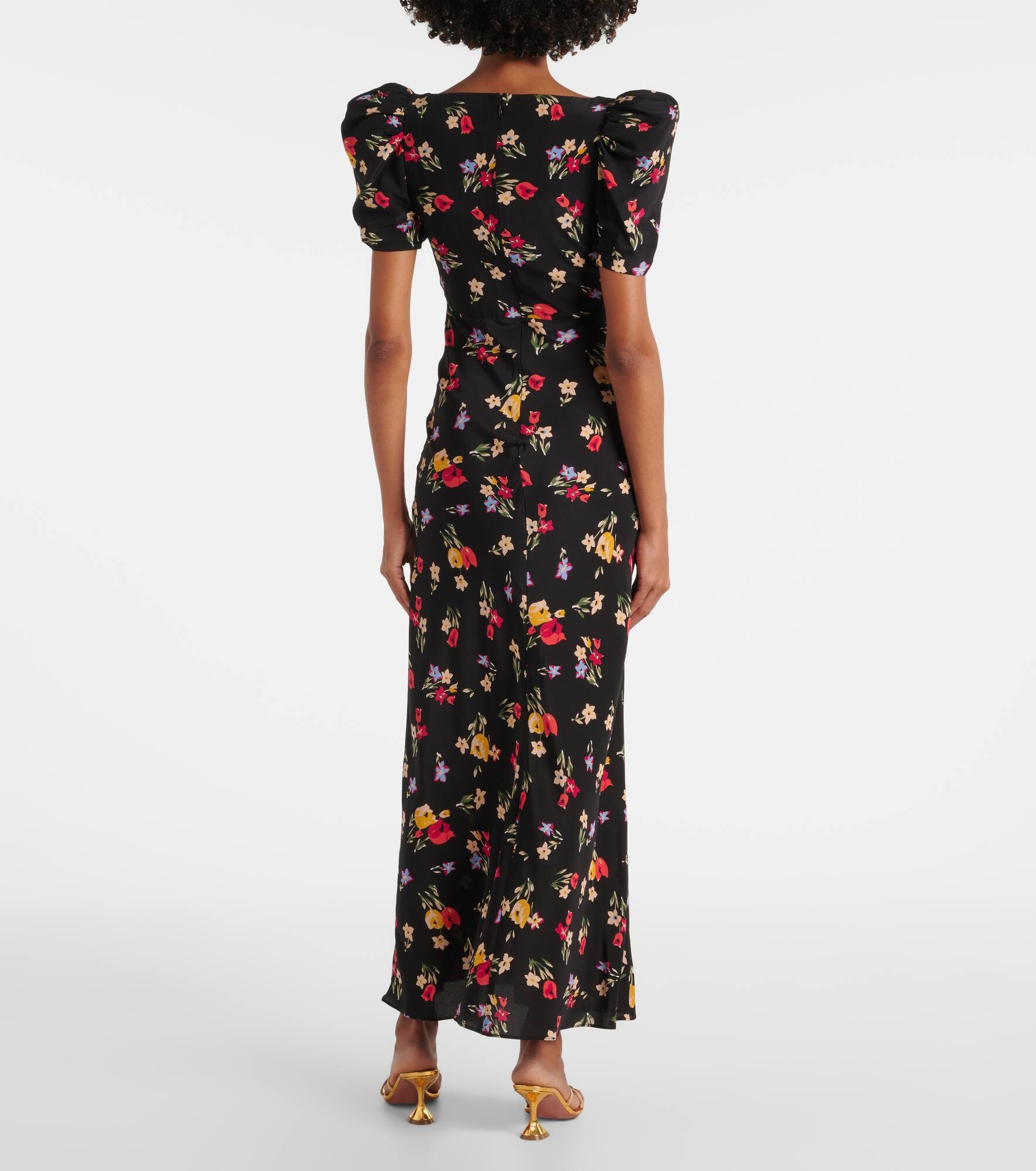 Floral silk crêpe de chine gown - 3