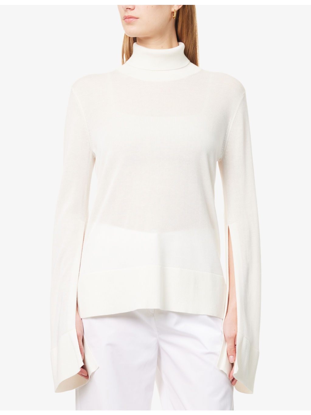 Turtleneck Long-Sleeve Fine-Knit Jumper - 3