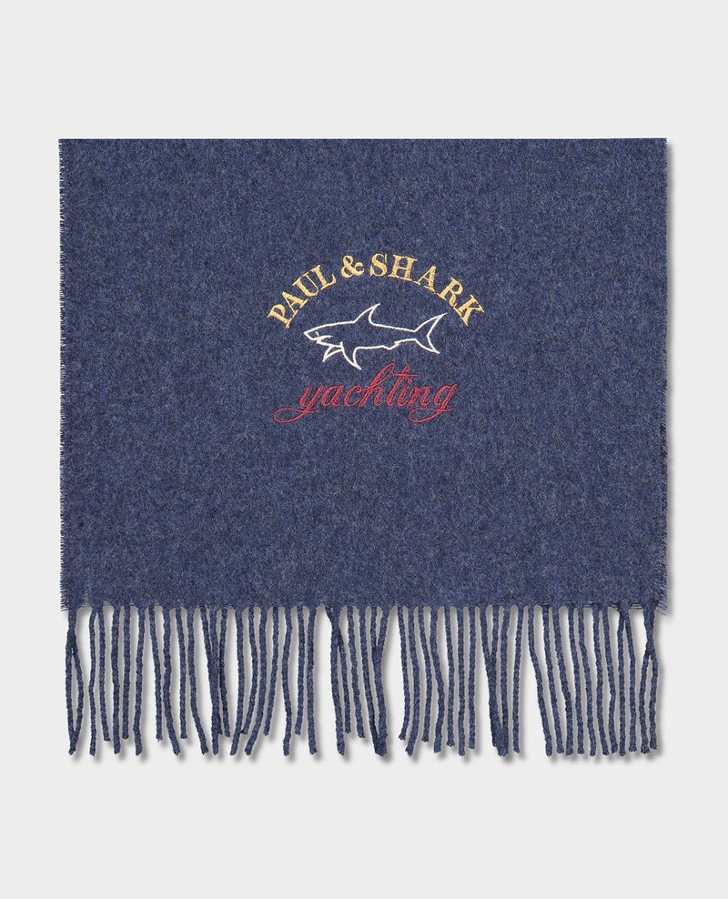 Paul & Shark Wool scarf with embroidered Logo outlook
