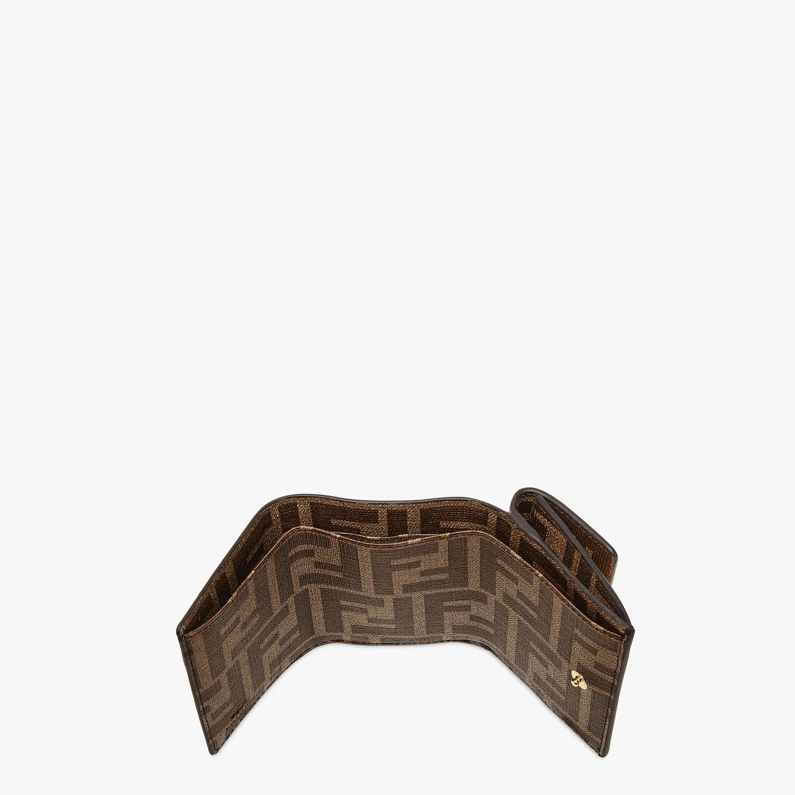 Compact Fendi Roma tri-fold wallet, with large internal compartment for banknotes, three concealed c - 4