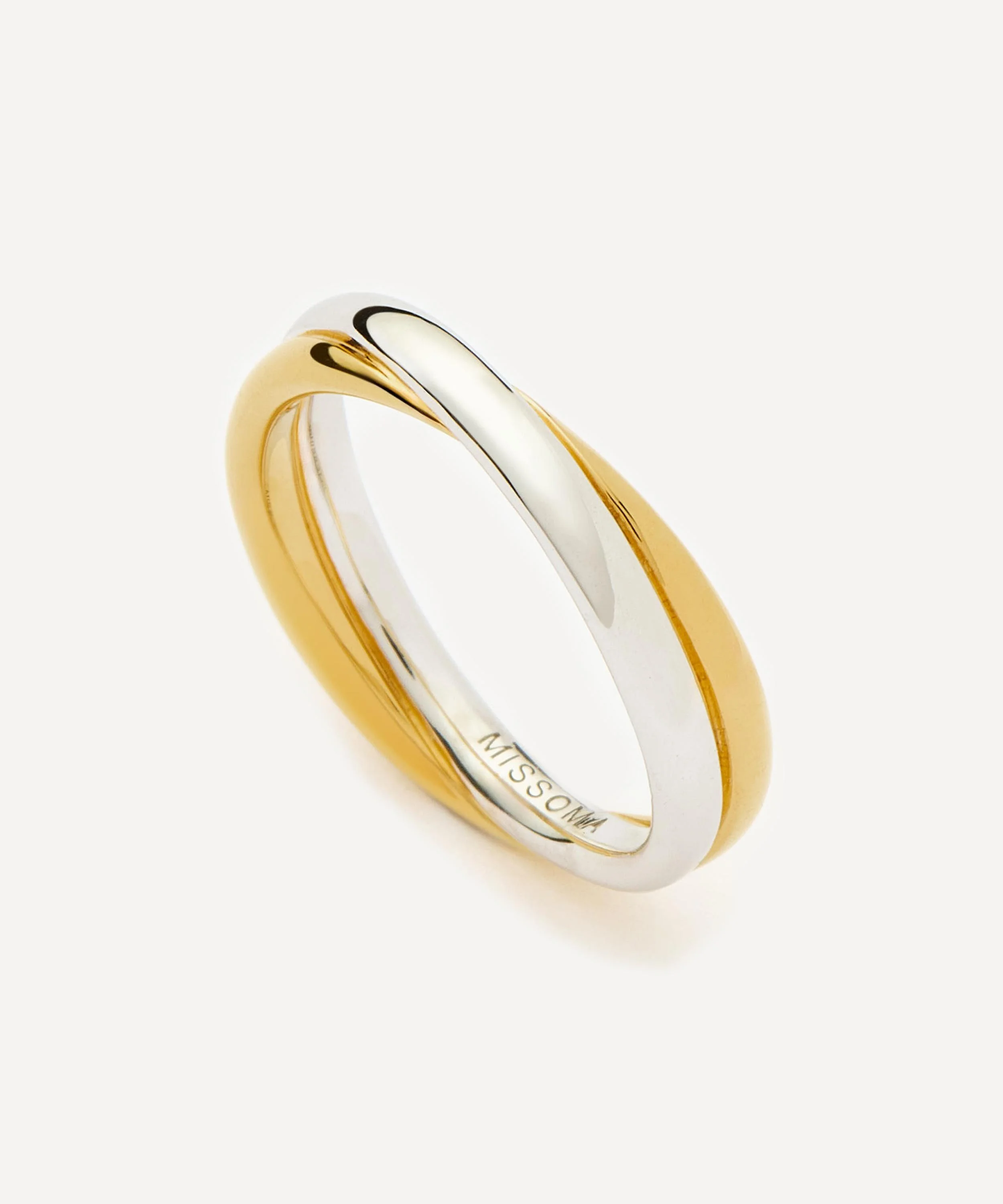 X Lucy Williams Mixed Metal Entwine Ring - 1