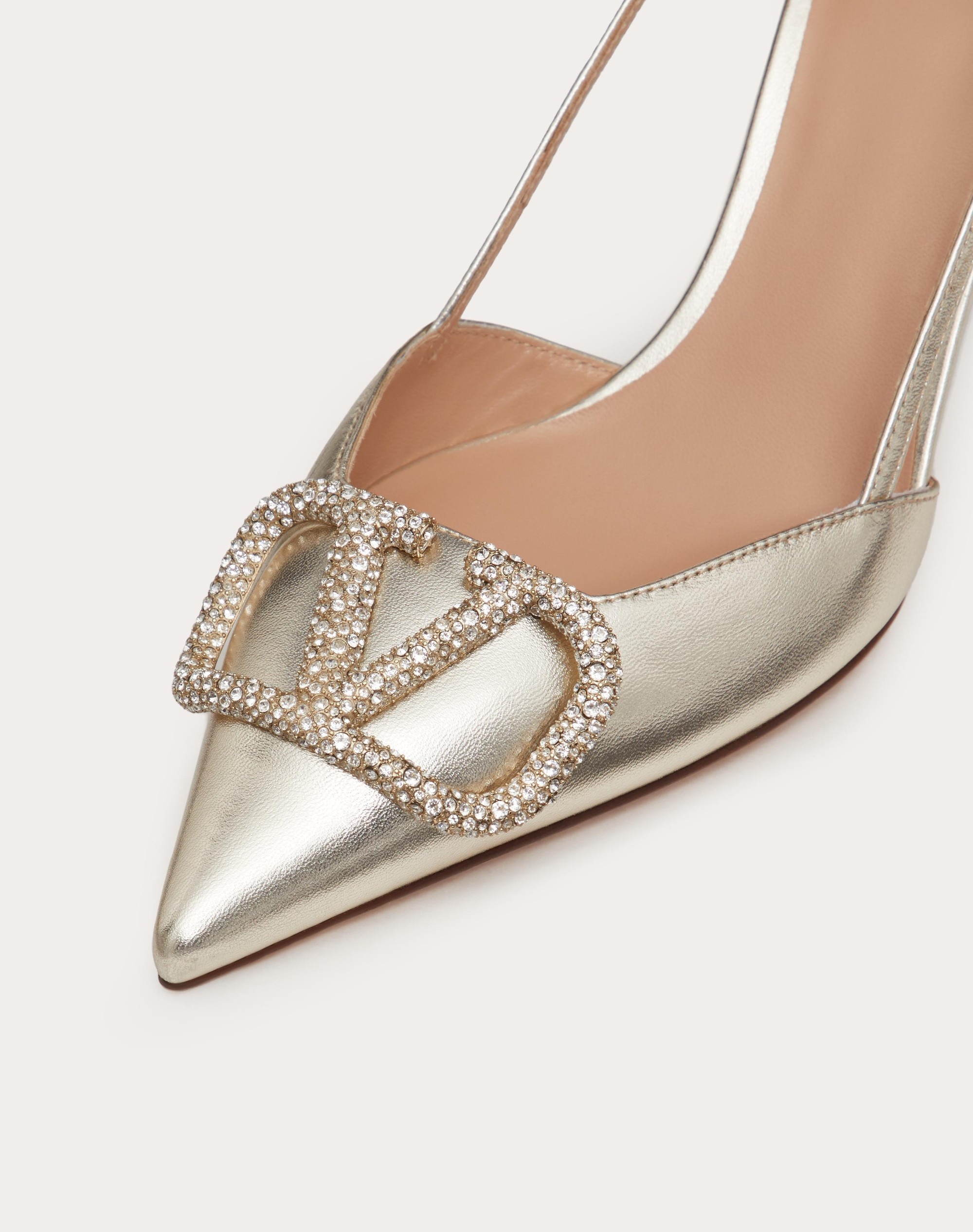 VLOGO GLOW LAMINATED NAPPA SLINGBACK PUMP 80 MM / 3.15 IN. - 5