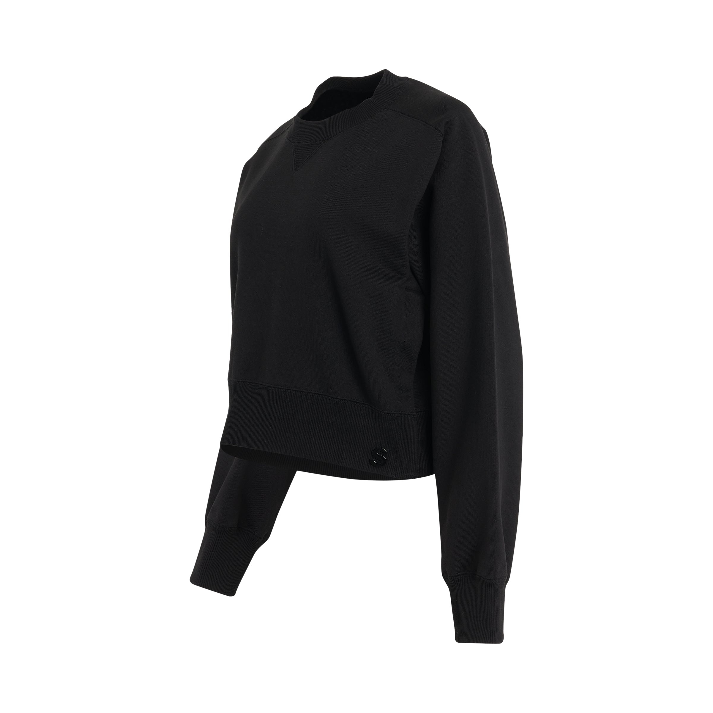 S Sweat Jersey Pullover in Black - 2