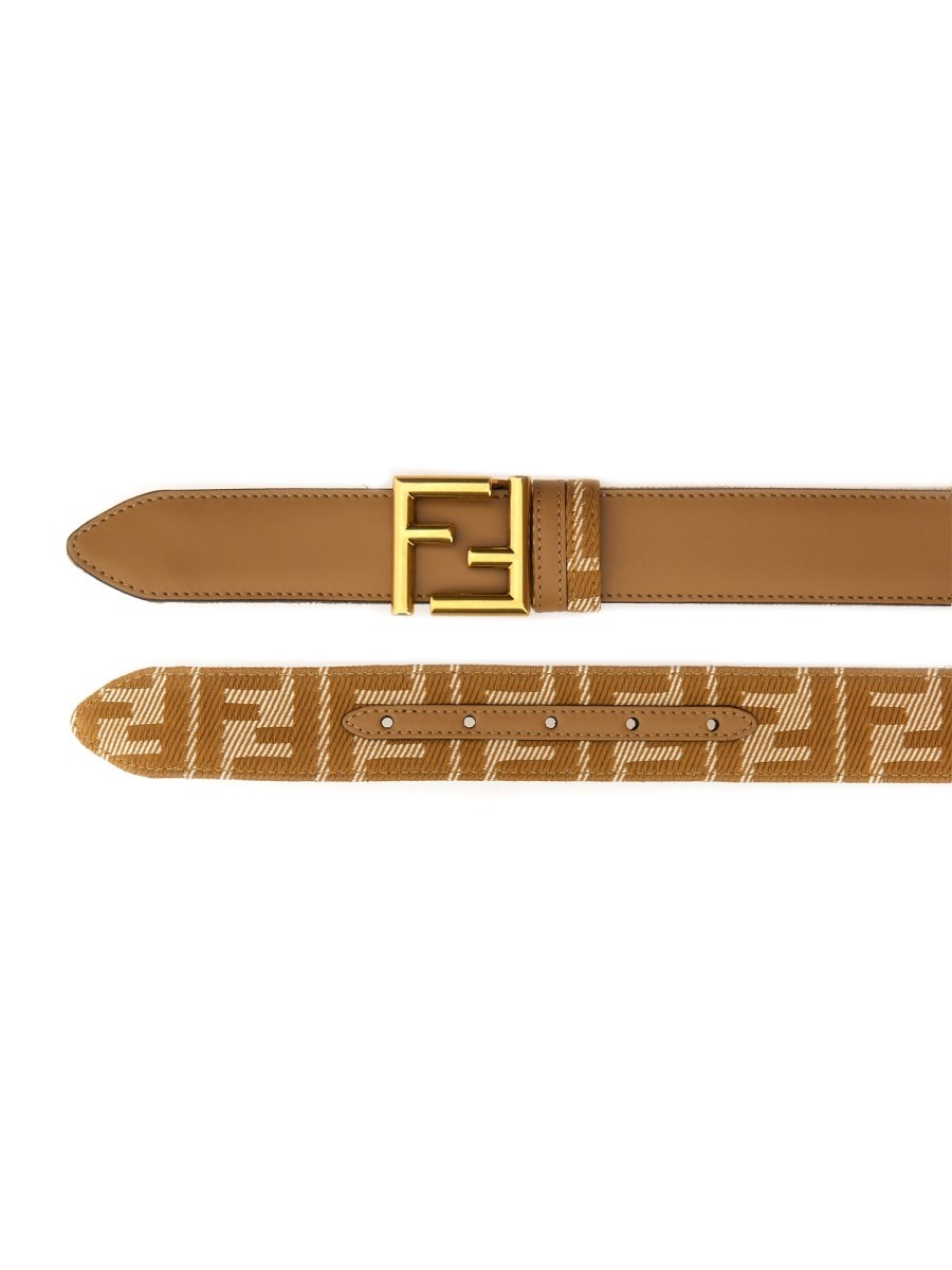 FF LEATHER AND FABRIC REVERSIBLE BELT - 2