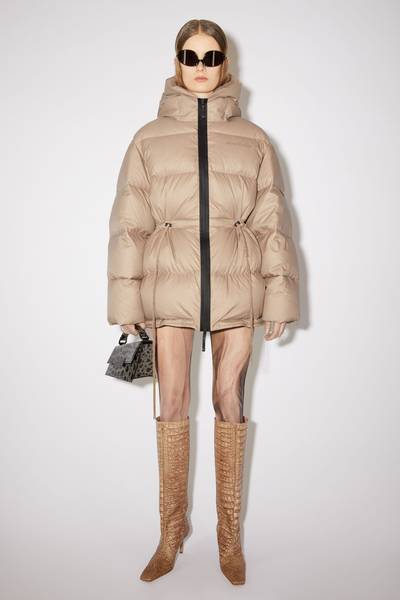 Acne Studios Hooded puffer jacket - Mushroom beige outlook