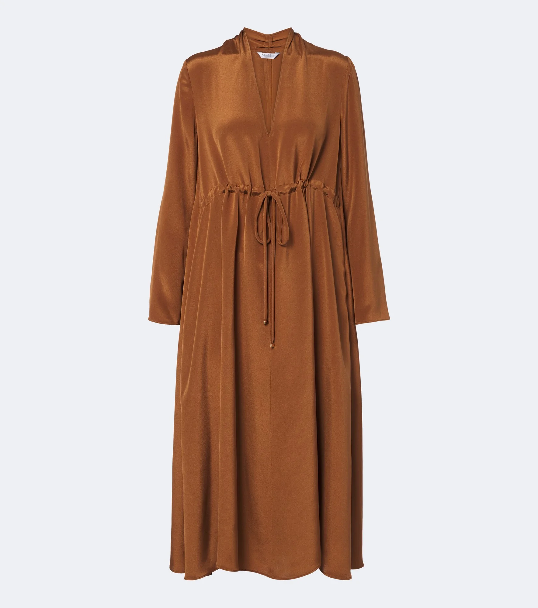 Silk satin midi dress - 1
