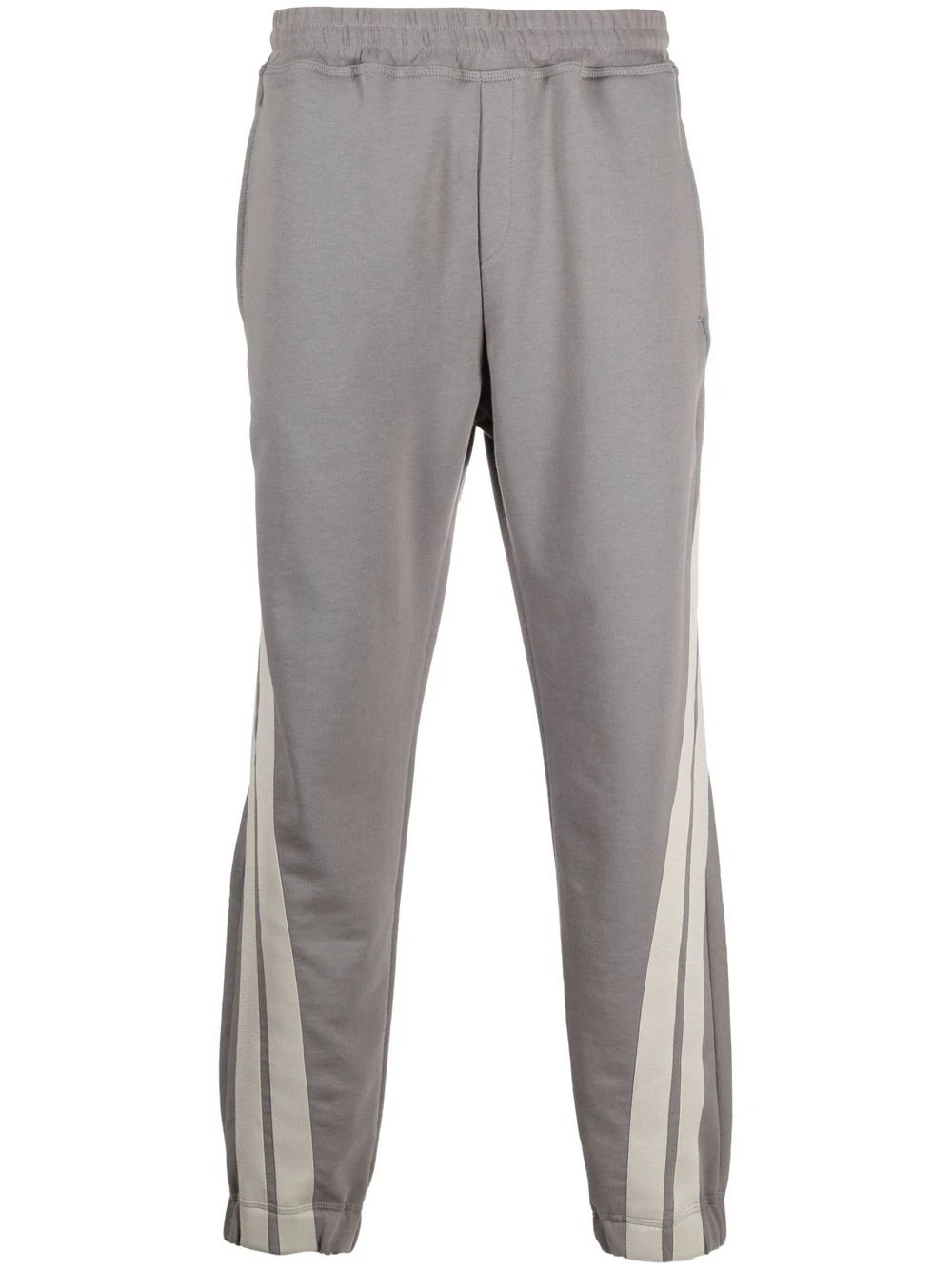 side-stripe cotton track pants - 1