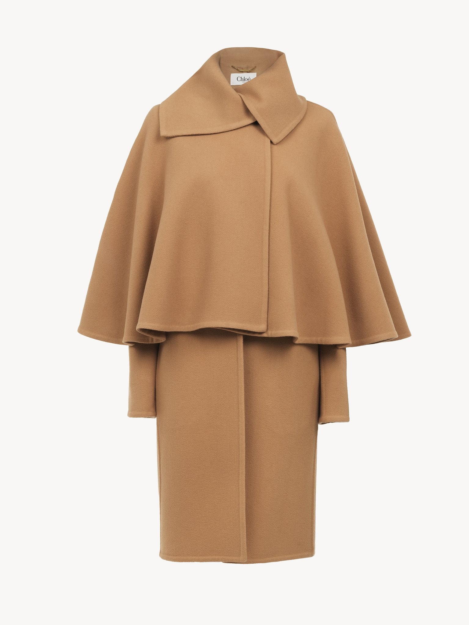 CAPE COAT IN WOOL & CASHMERE - 2