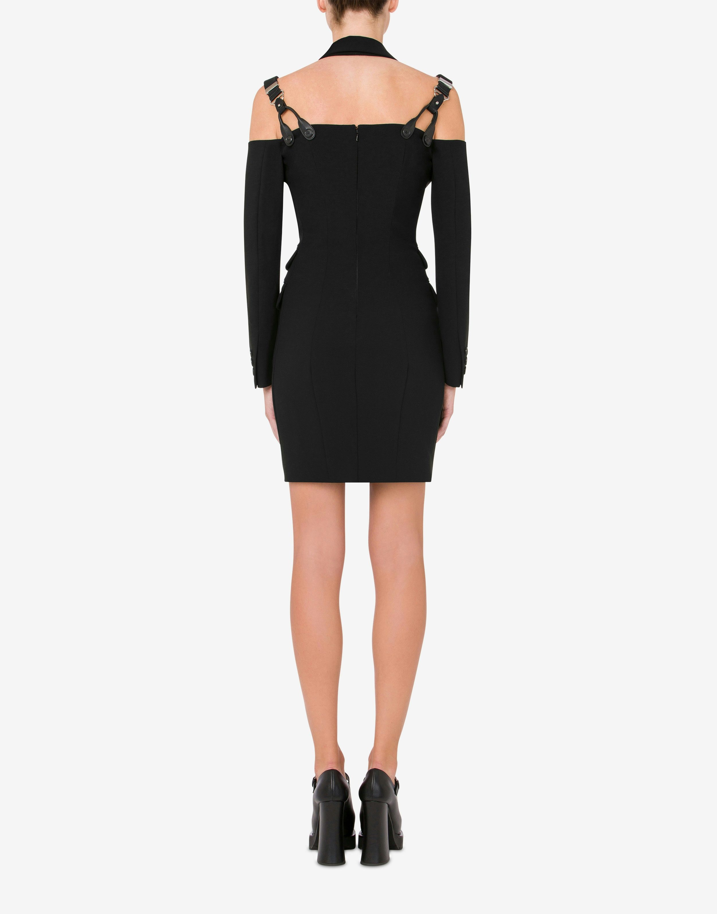 STRETCH CRÊPE ROBE MANTEAU DRESS - 3