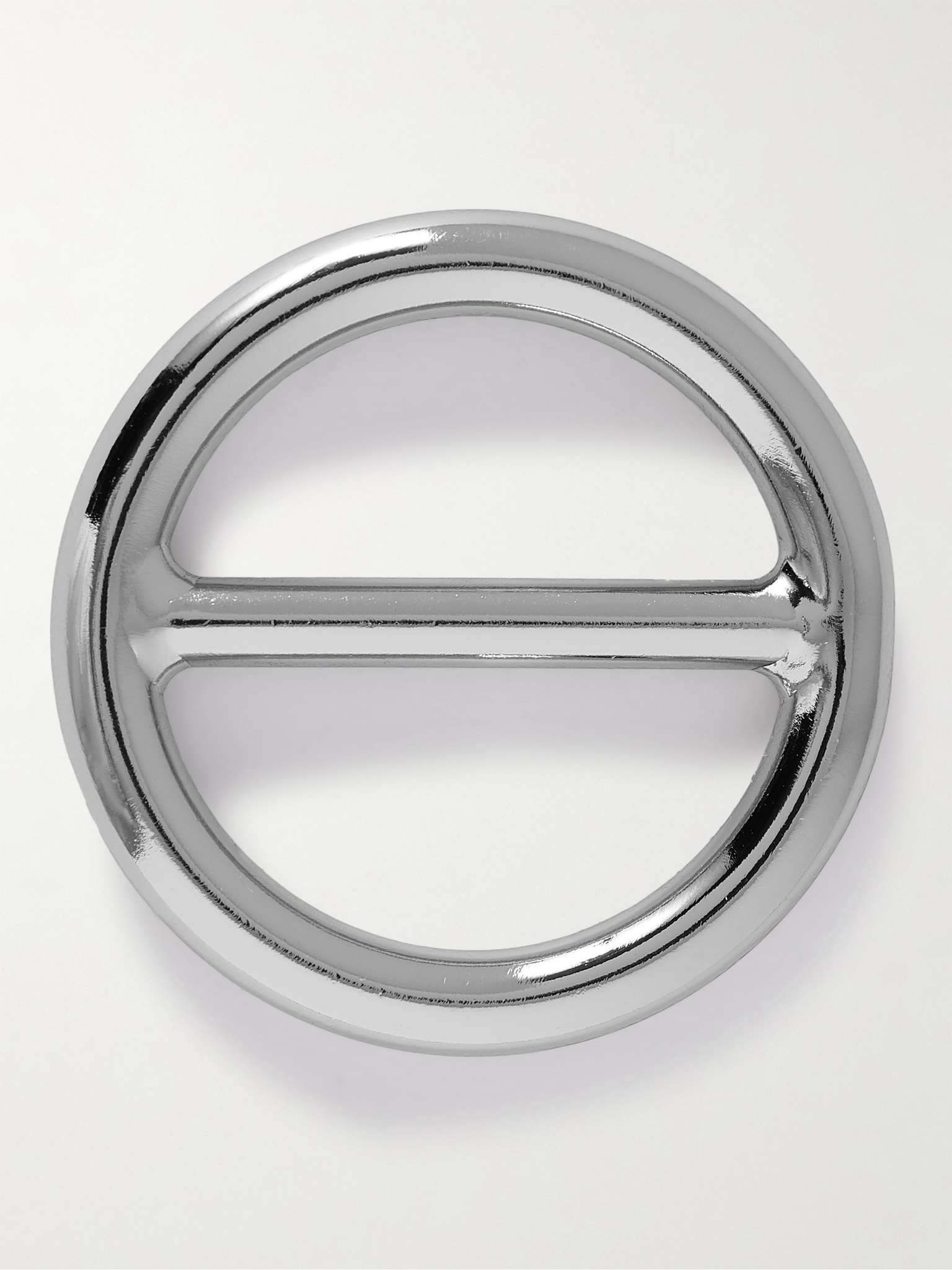 Logo-Engraved Silver-Tone Brooch - 2