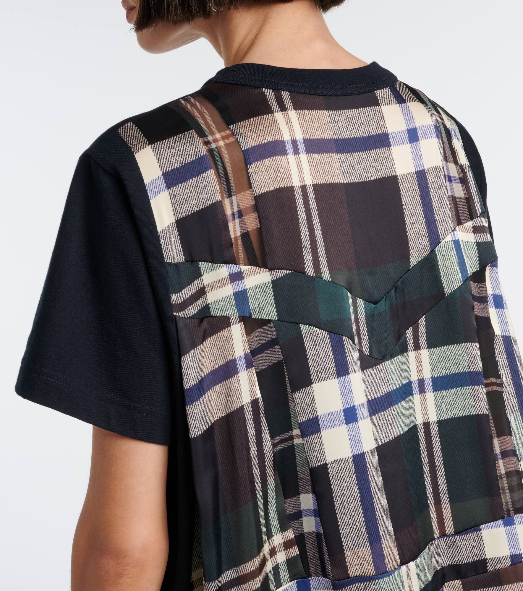 Paneled cotton jersey T-shirt dress - 5