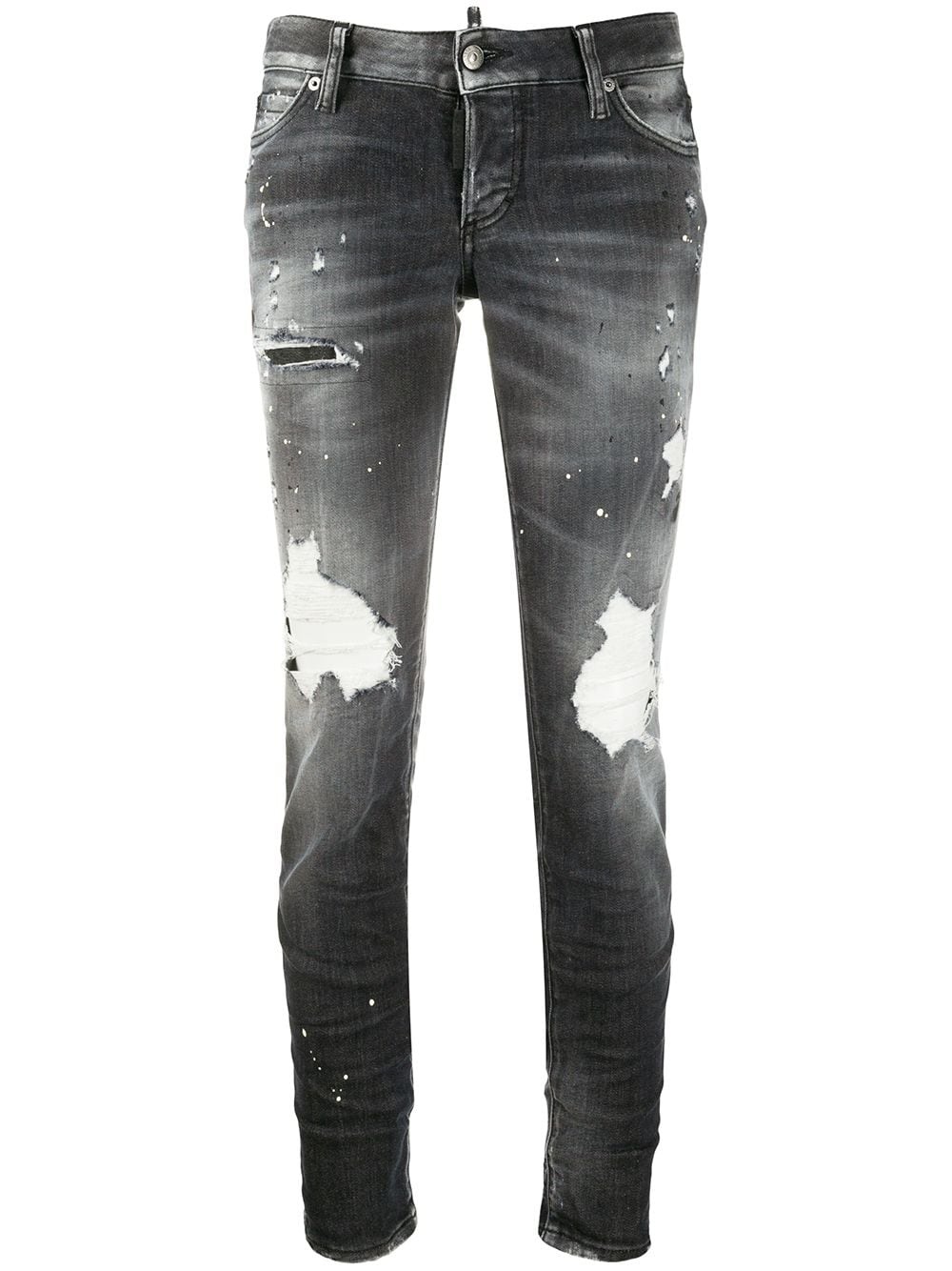 distressed-effect slim-fit jeans - 1