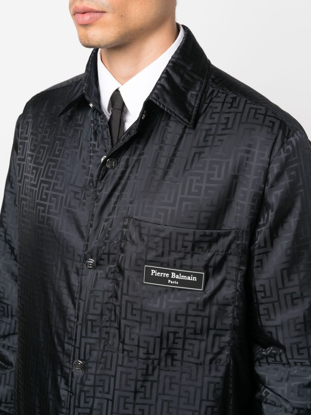 monogram-pattern shirt - 5