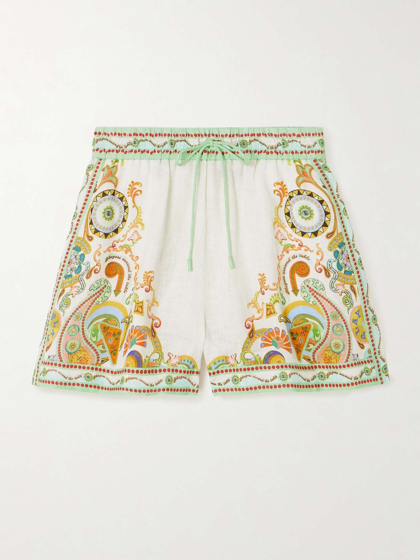 Pinball printed linen shorts - 1