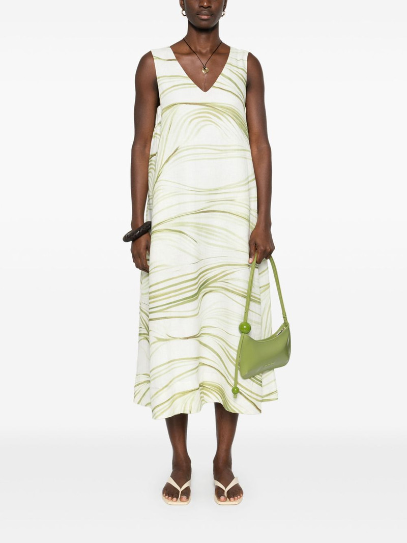 PESERICO herbal-print midi dress outlook