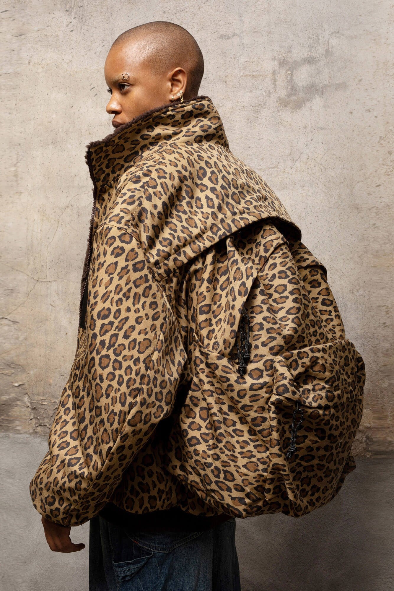 BACKZIP WINDBREAKER - PRINTED LEOPARD - 3