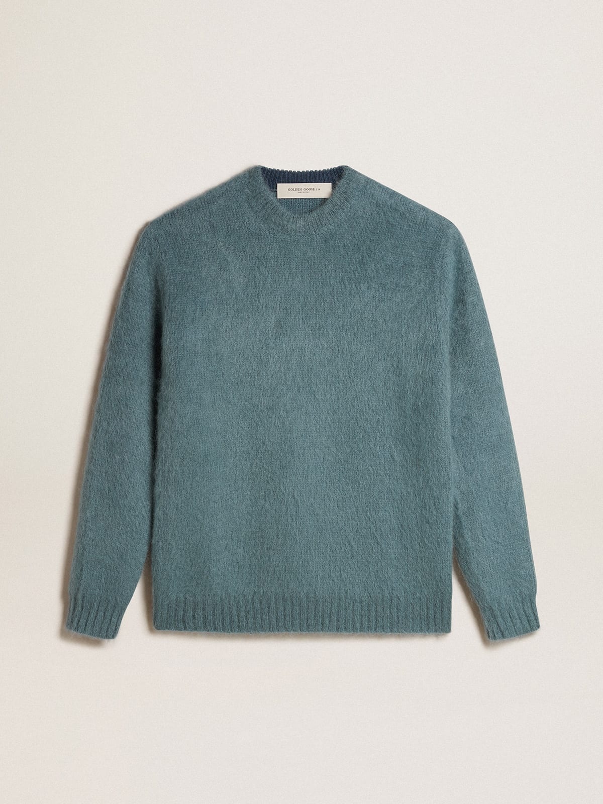 Powder-blue mohair sweater - 1