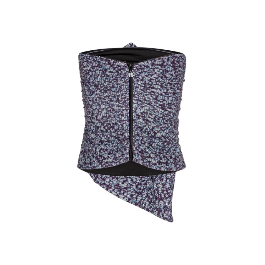 Rotate Cropped Ruffle Strapless Top - 6