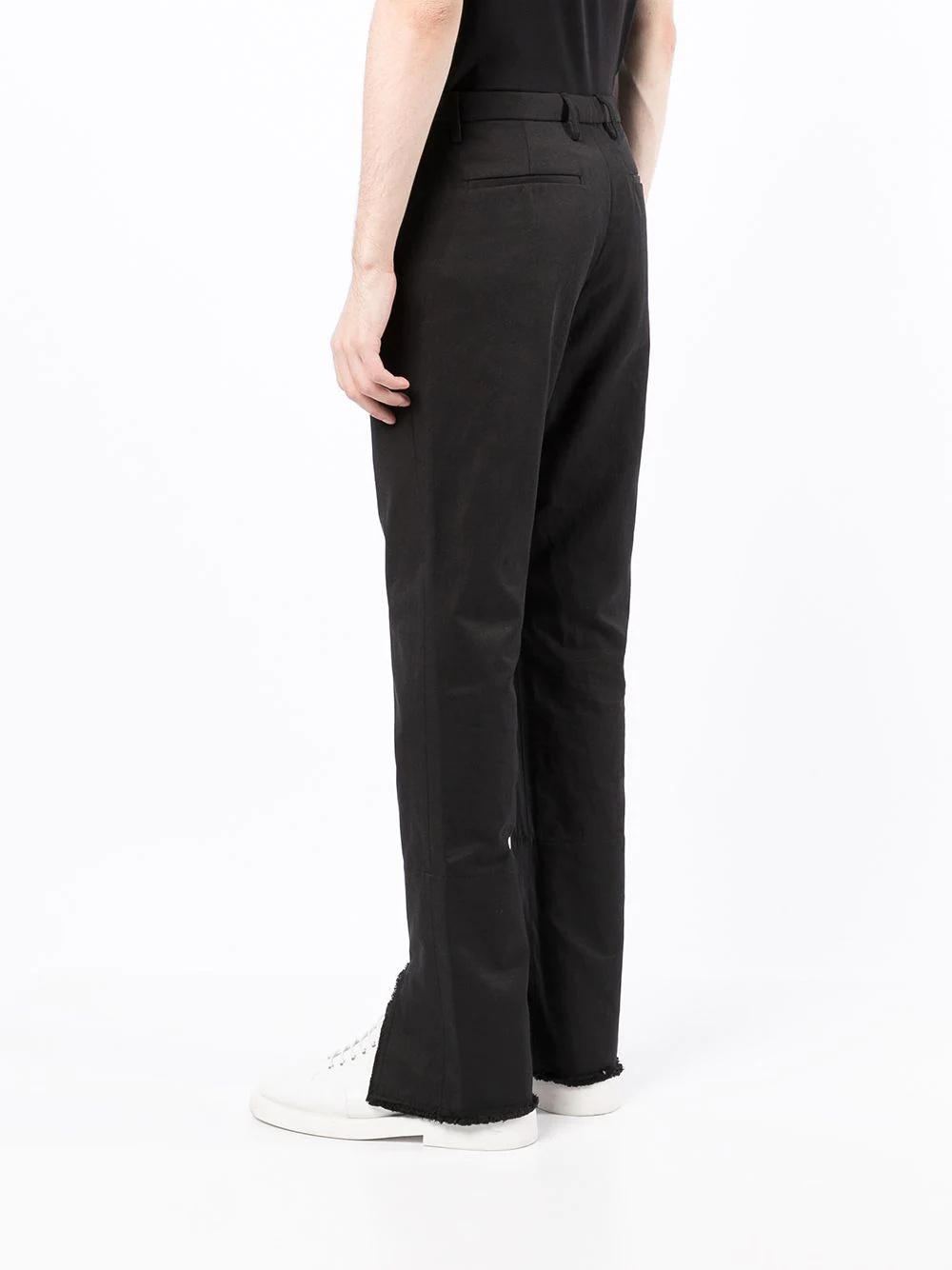 split fray-trim trousers - 5