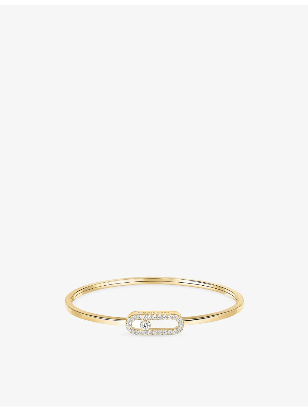 Move Uno Flex medium 18ct rose-gold and 0.34ct brilliant-cut diamond bangle bracelet - 1
