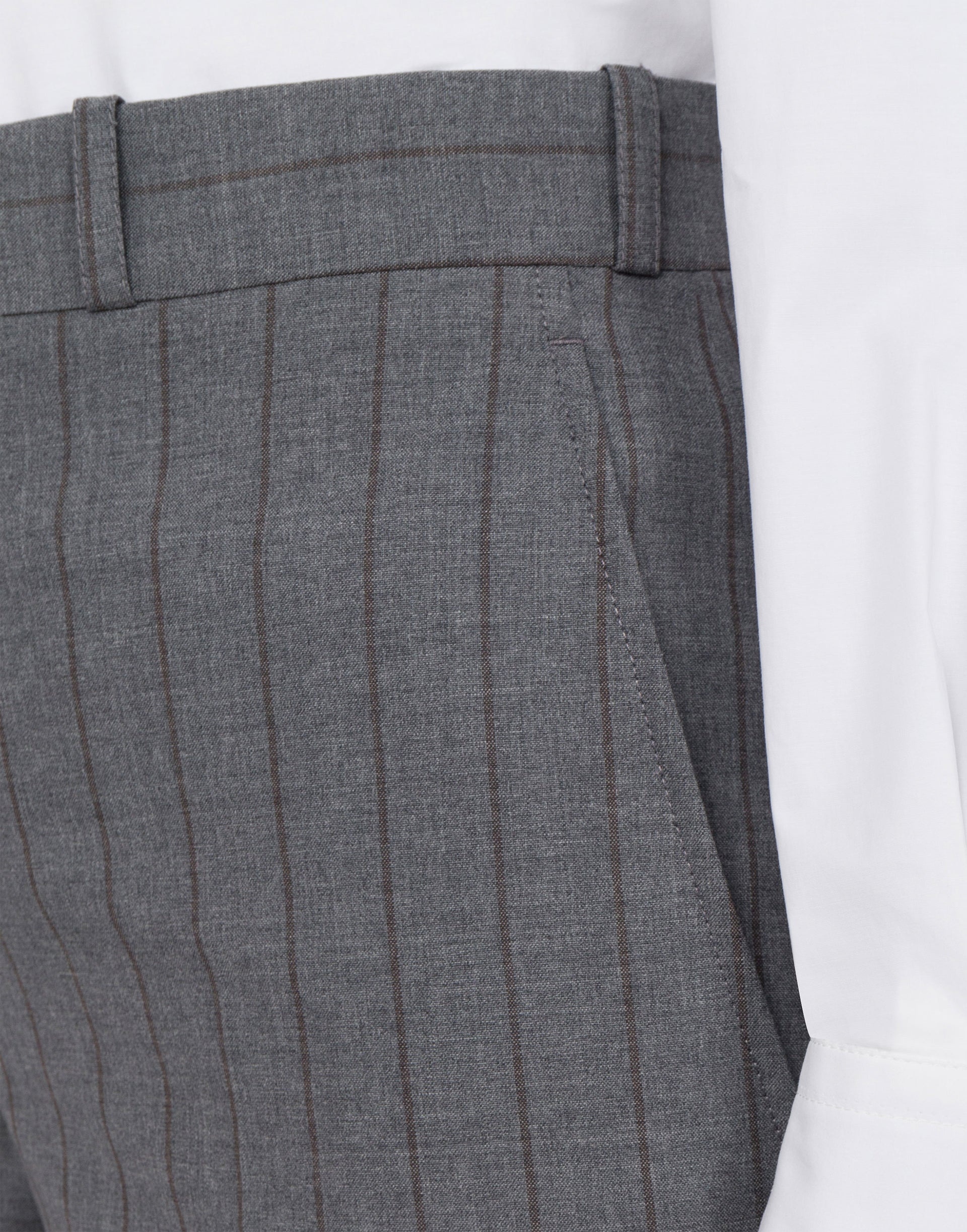 WOOL PINSTRIPE TROUSERS - 3