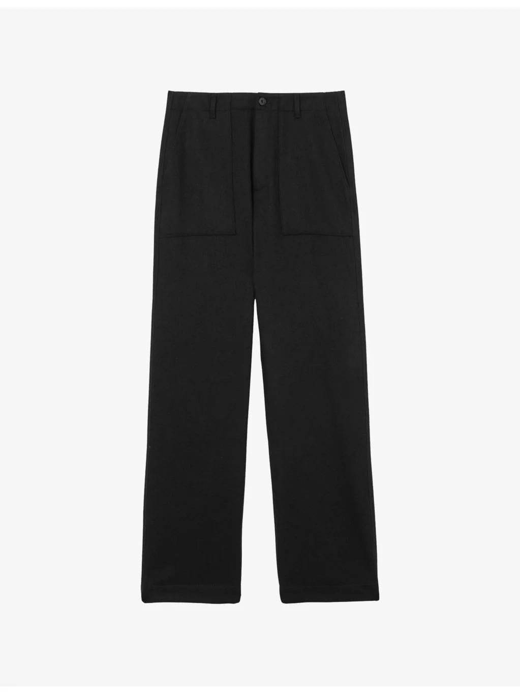 Chain Wide-Leg Wool-Blend Trousers - 1