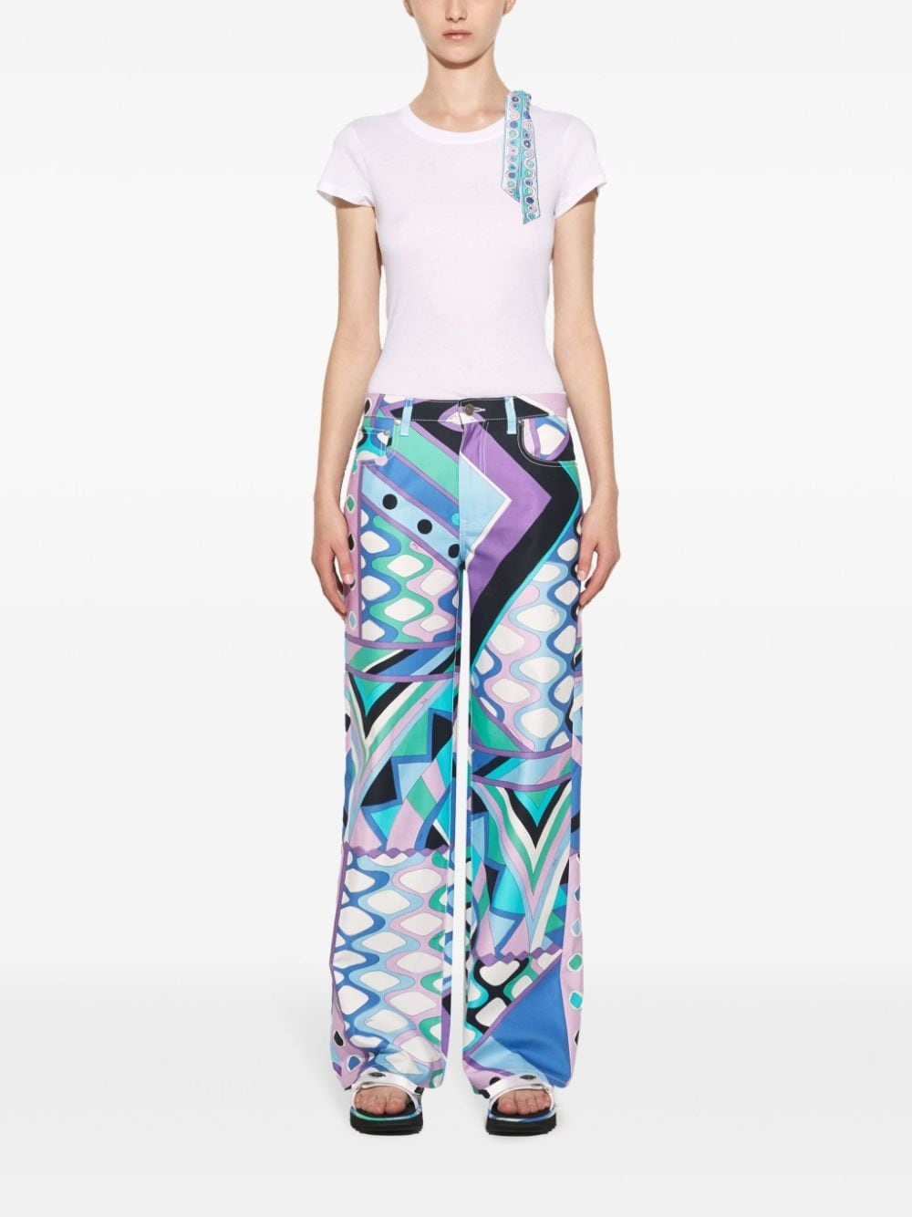 Iride-print cotton T-shirt - 2