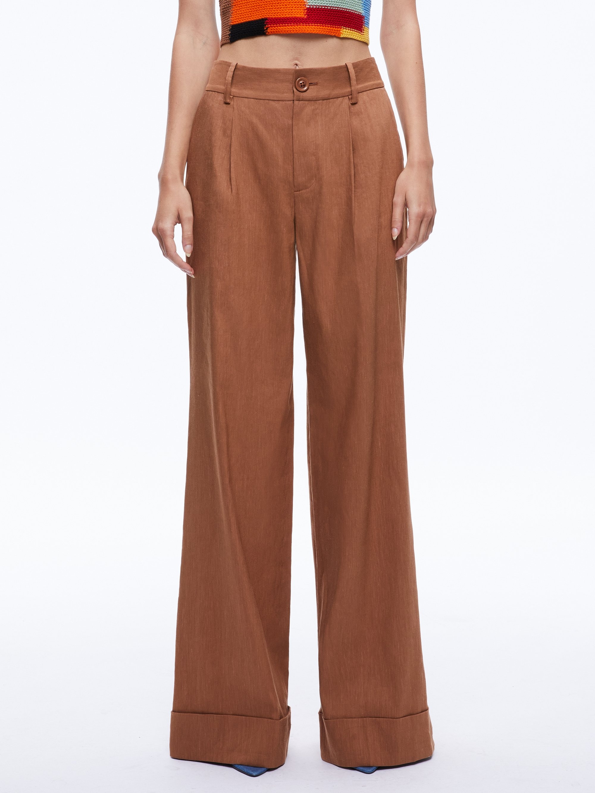 TOMASA CUFFED LINEN TROUSER - 2