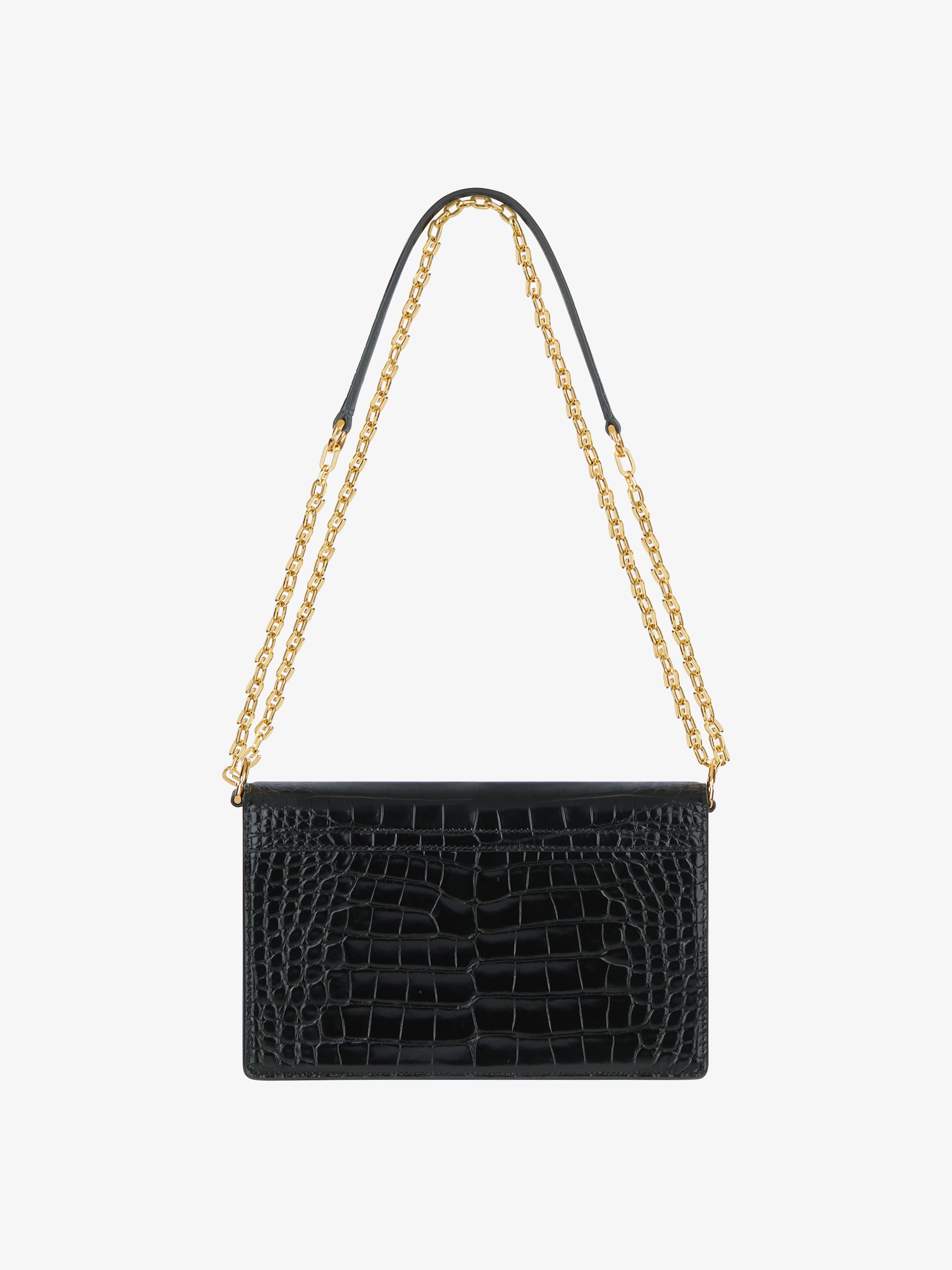 MEDIUM 4G BAG IN ALLIGATOR WITH CHAIN - 5