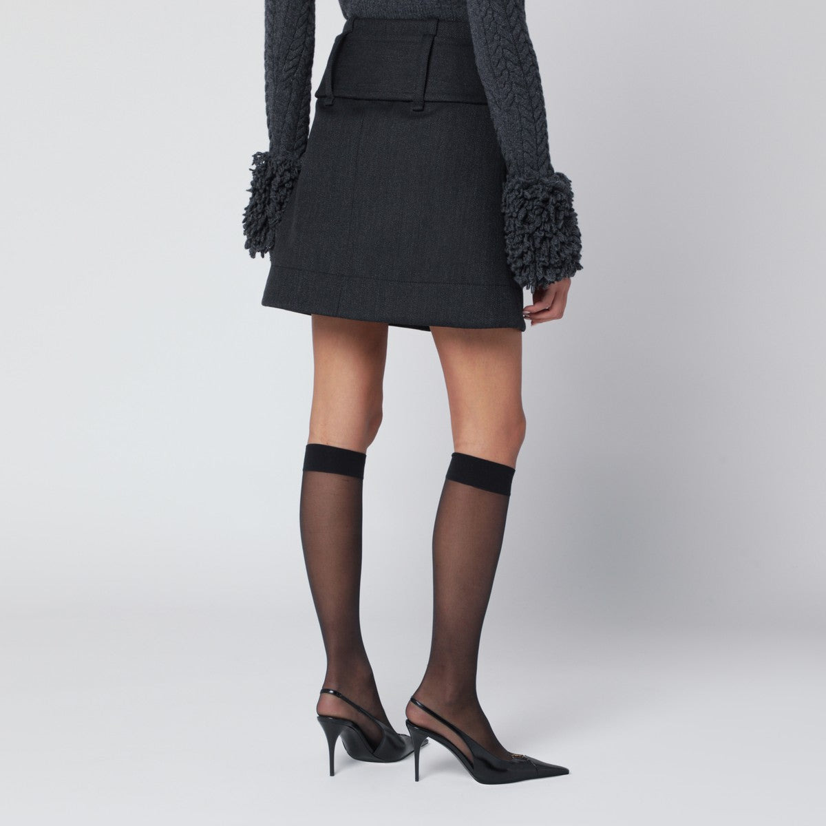 Patou mini skirt with belt - 2