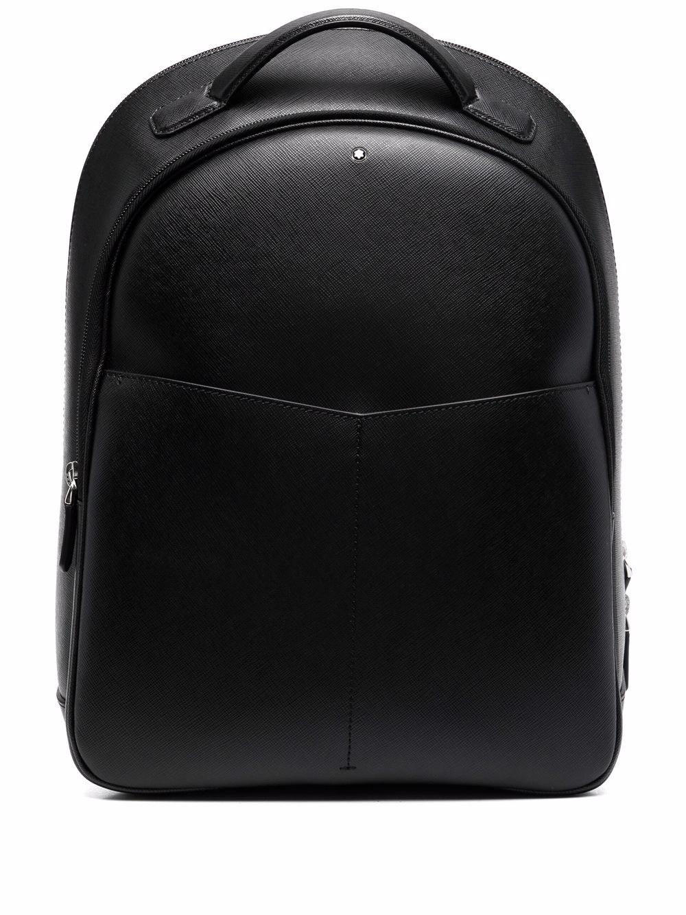 logo-plaque textured-finish backpack - 1