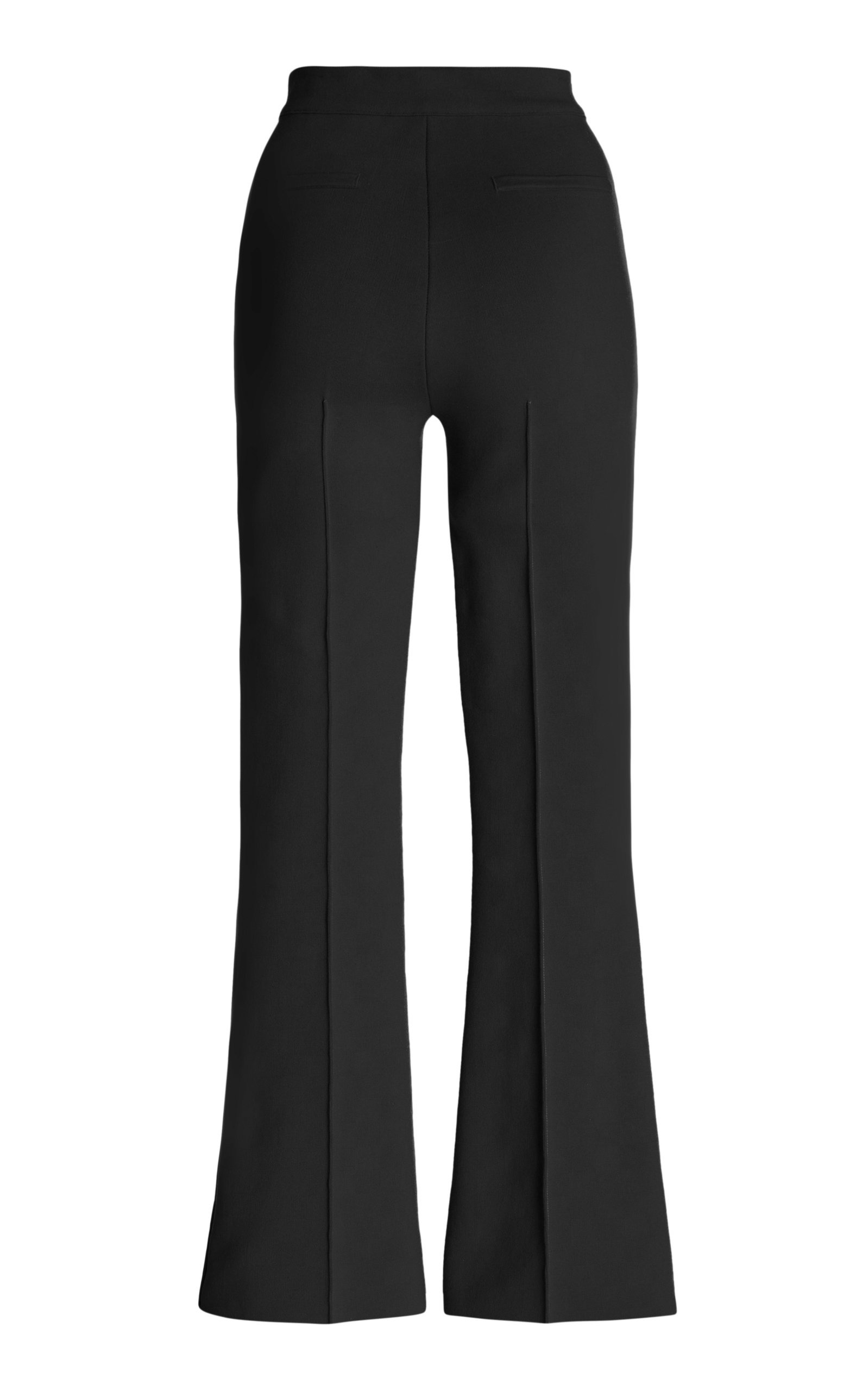 Kick Flared Stretch-Cotton Knit Pants black - 6