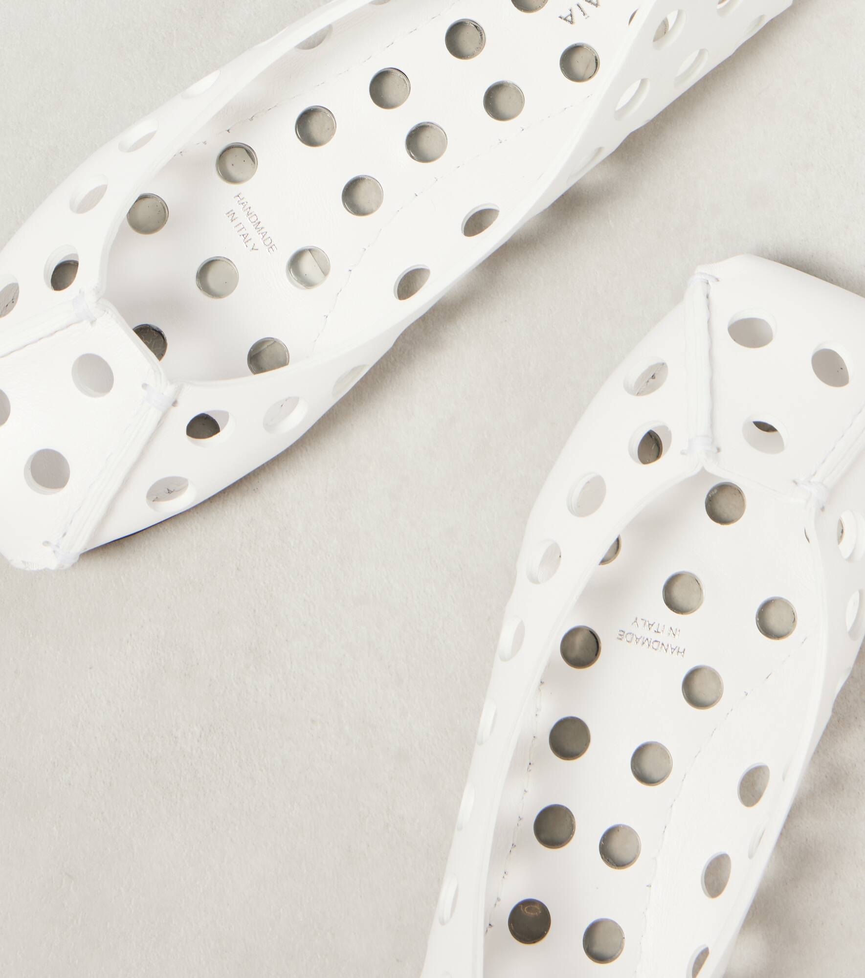 Perfo leather ballet flats - 5