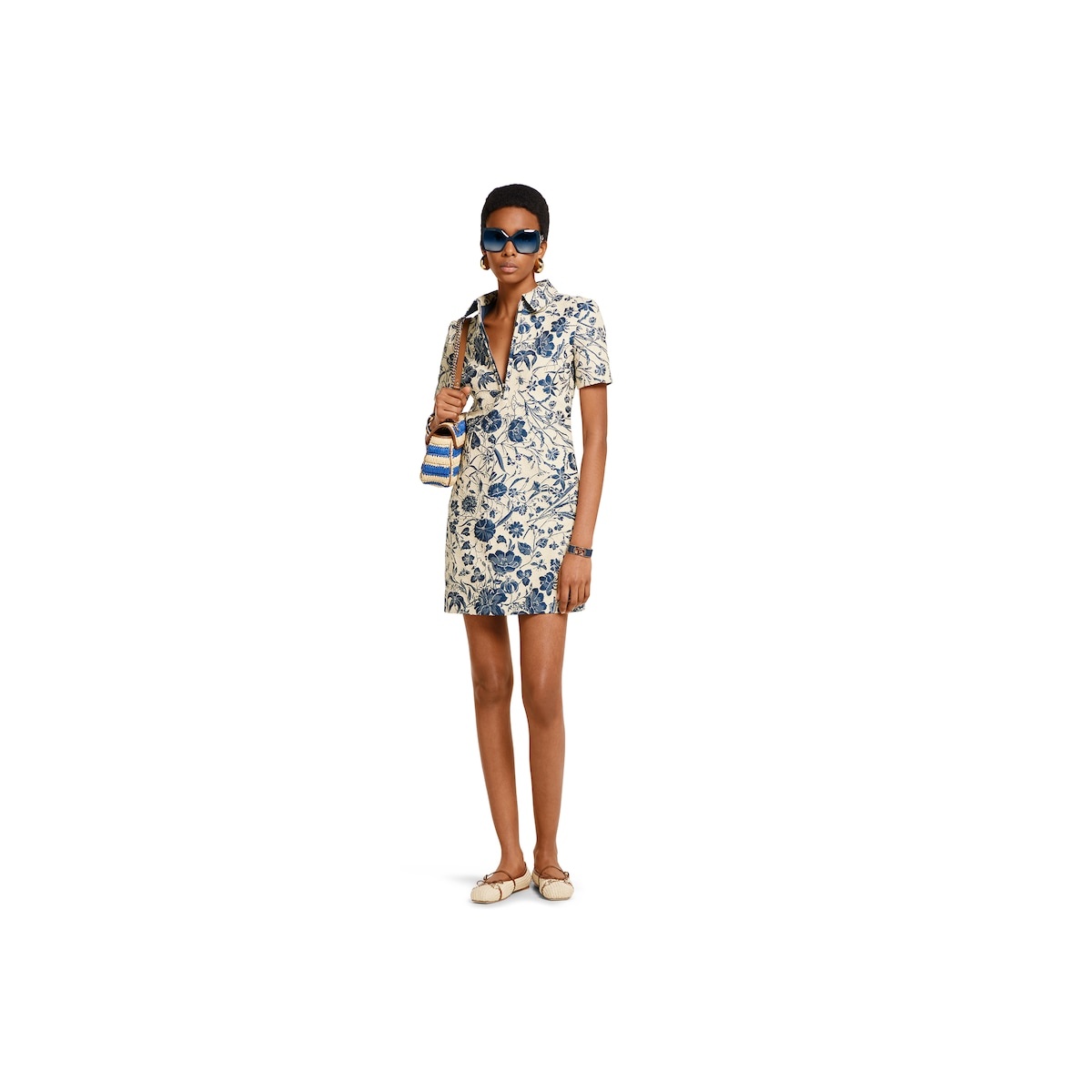 Flora cotton bouclé jacquard dress - 2