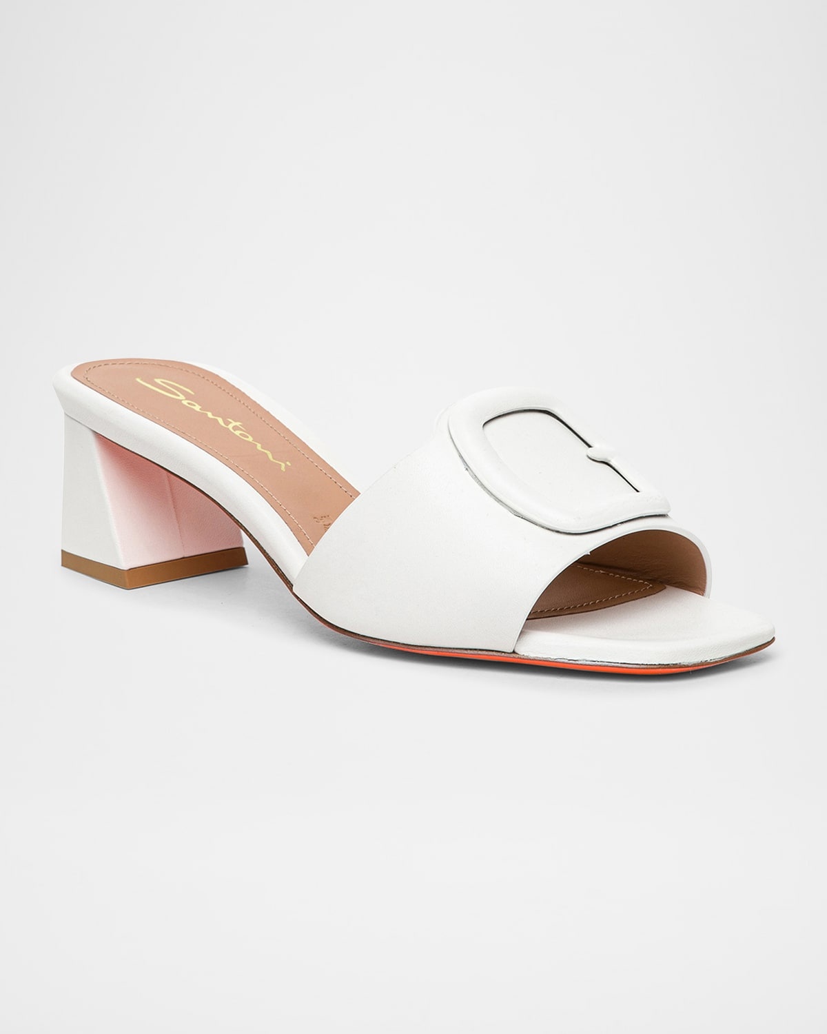 Marta Leather Buckle Mule Sandals - 2
