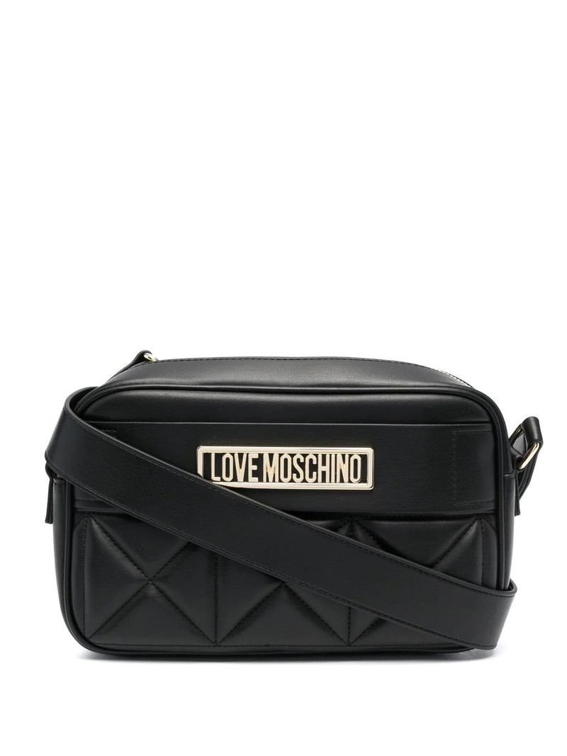 quilted logo plaque crossbody bag 1