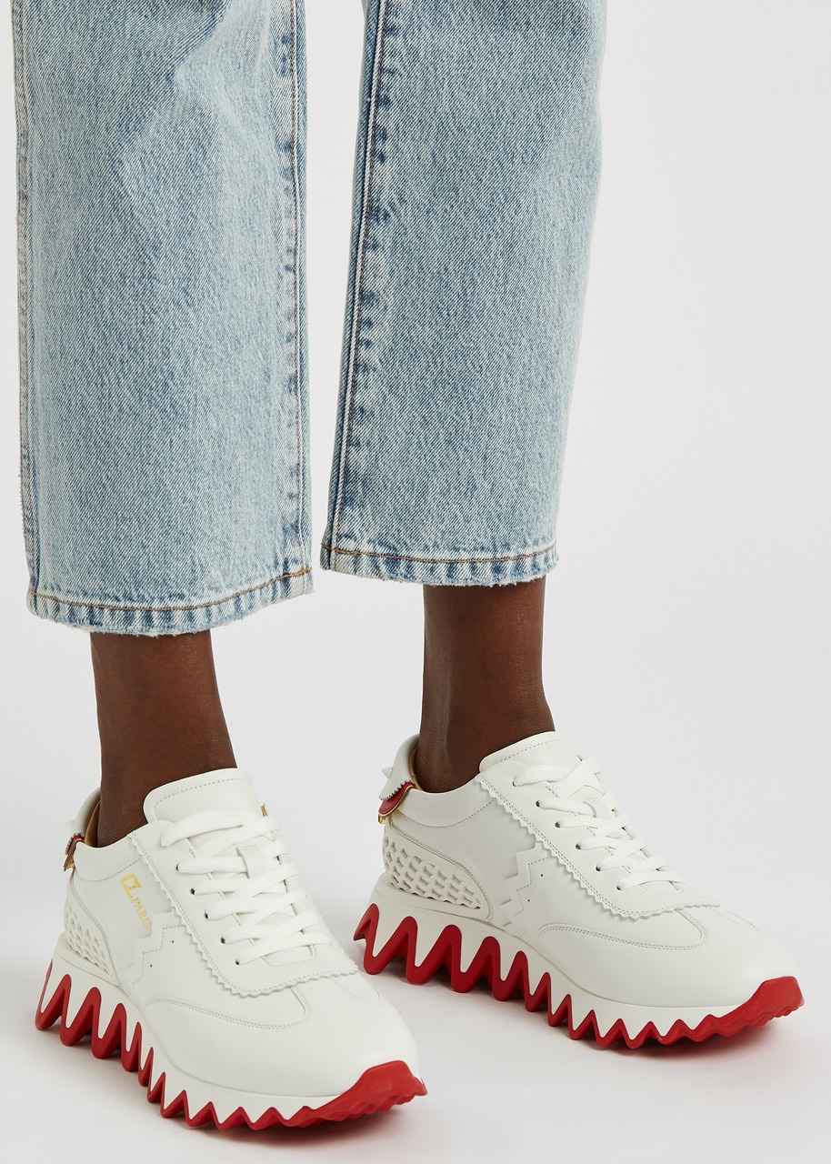 Christian Louboutin Loubishark Donna White Leather Sneakers - 5