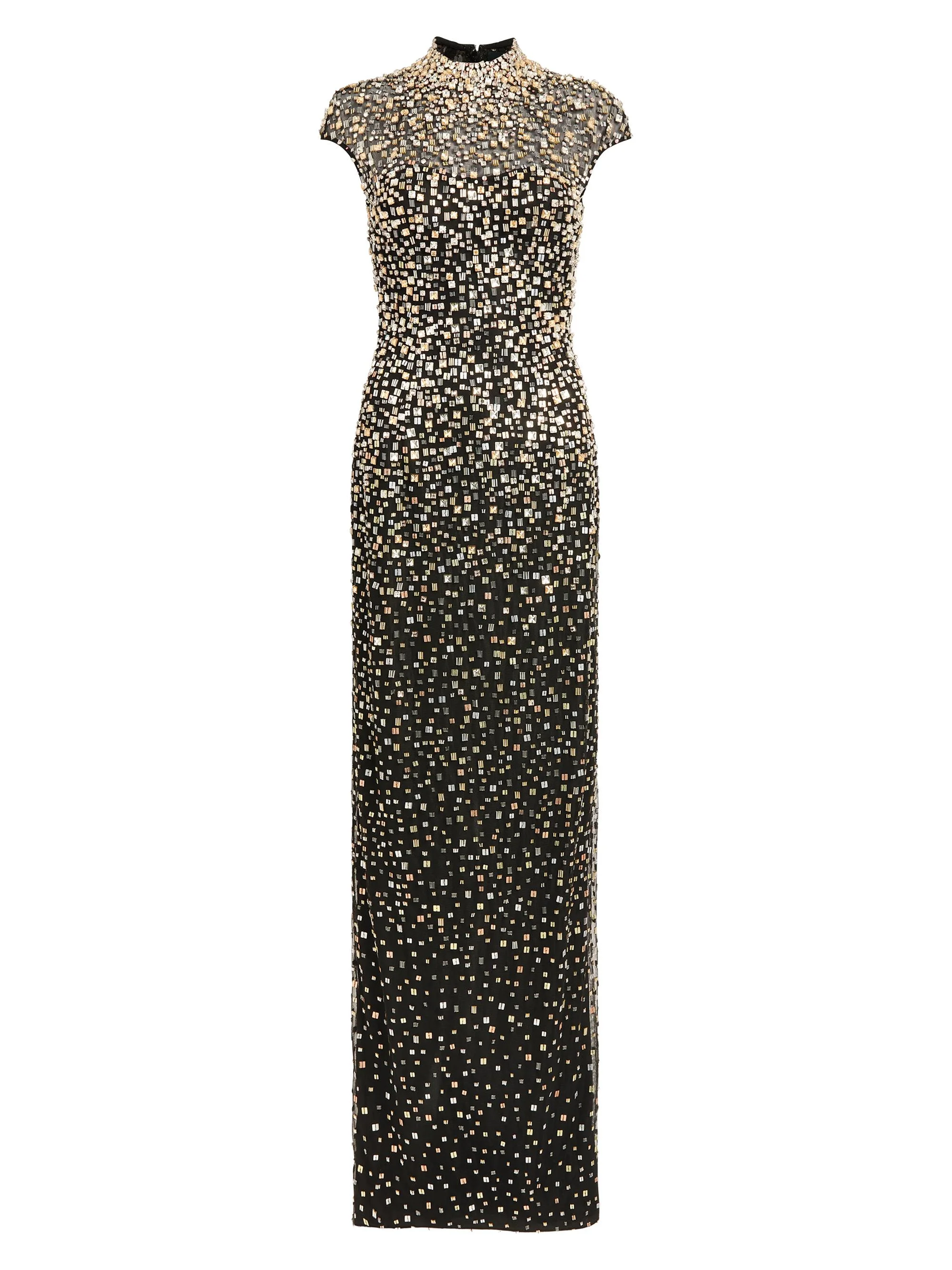 Women's Treasure Embellished Column Gown - Liquorice - 1