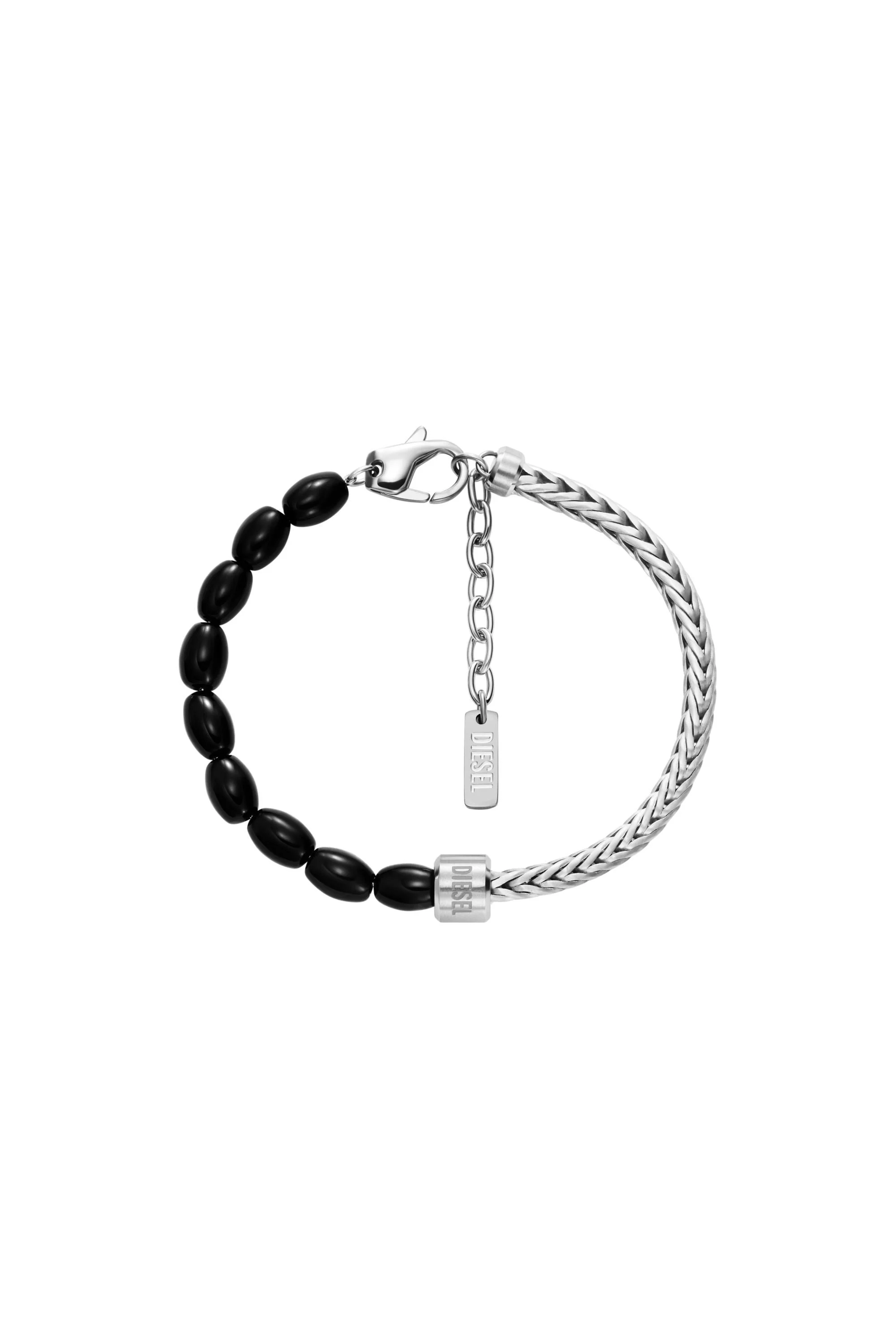 BLACK AGATE BEADED BRACELET - 1
