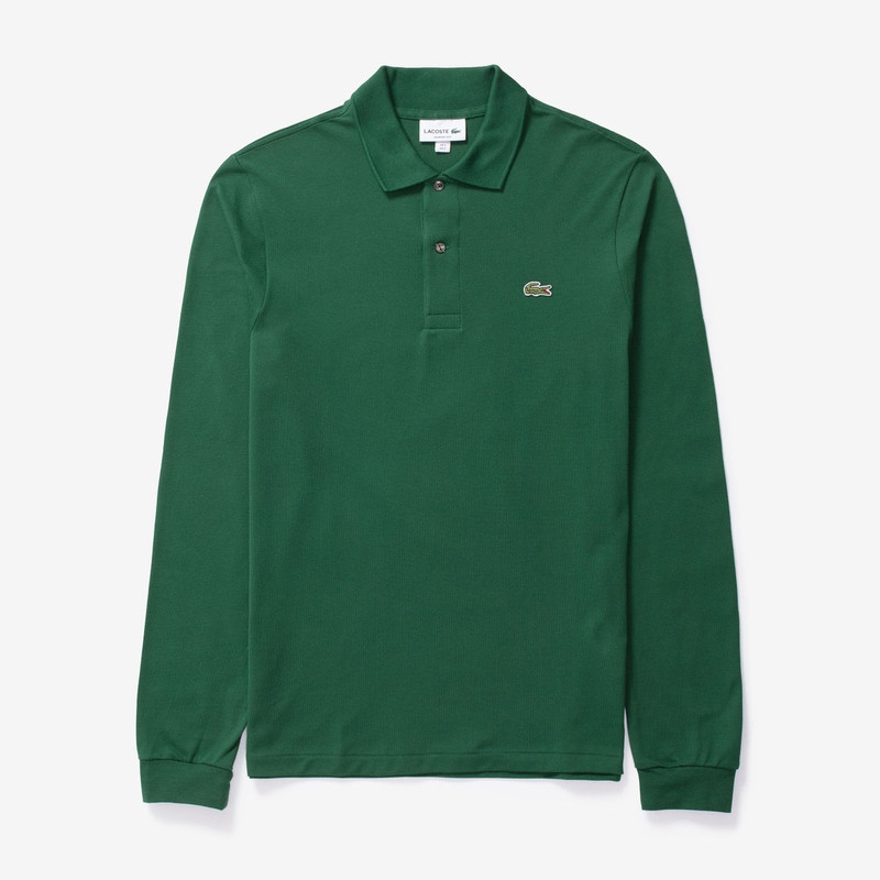 Original Long Sleeve Cotton Polo Shirt - 1