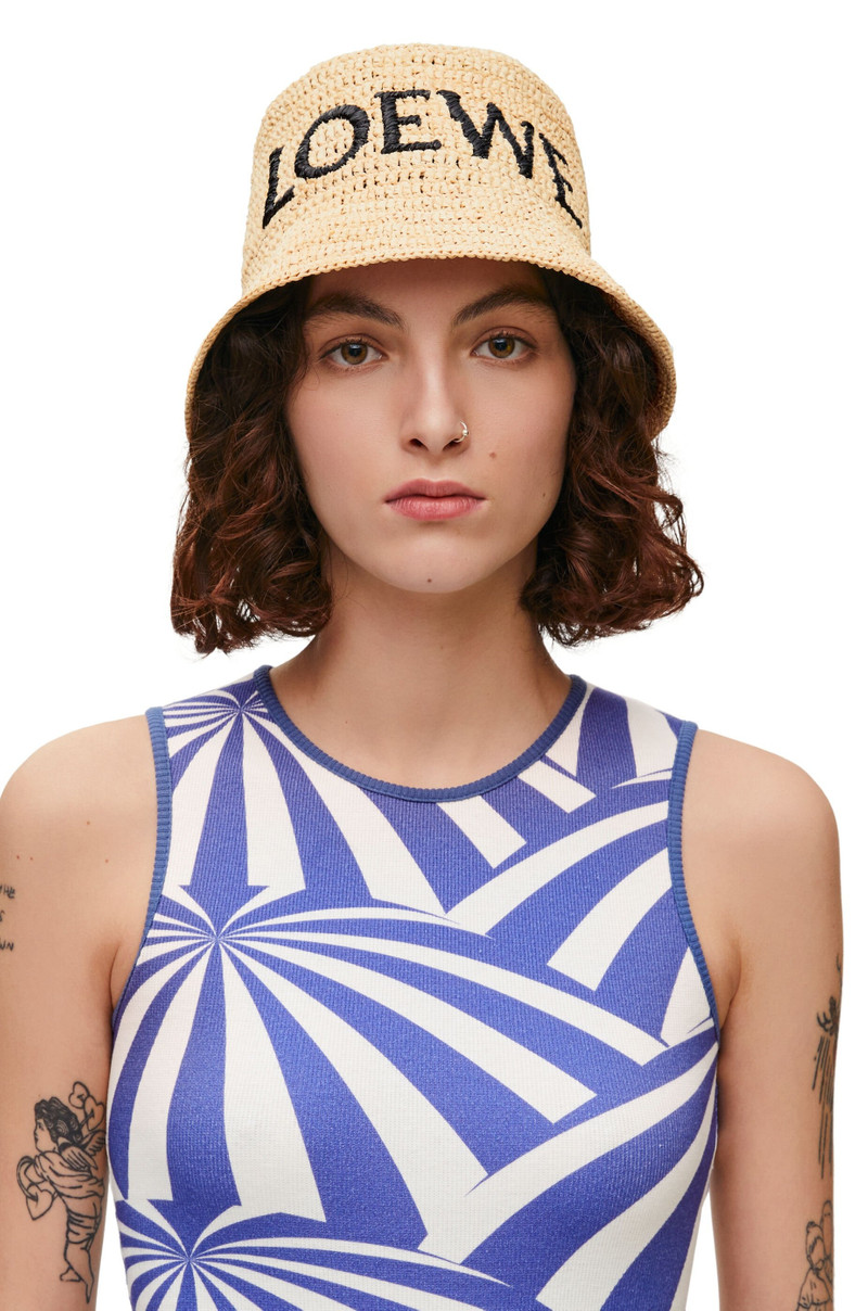 Loewe Bucket hat in raffia outlook
